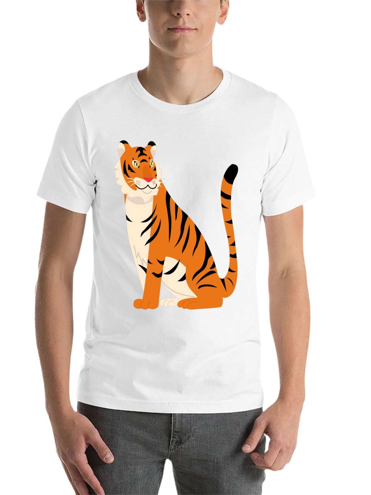 Tiger Graphic Print Black T-Shirt