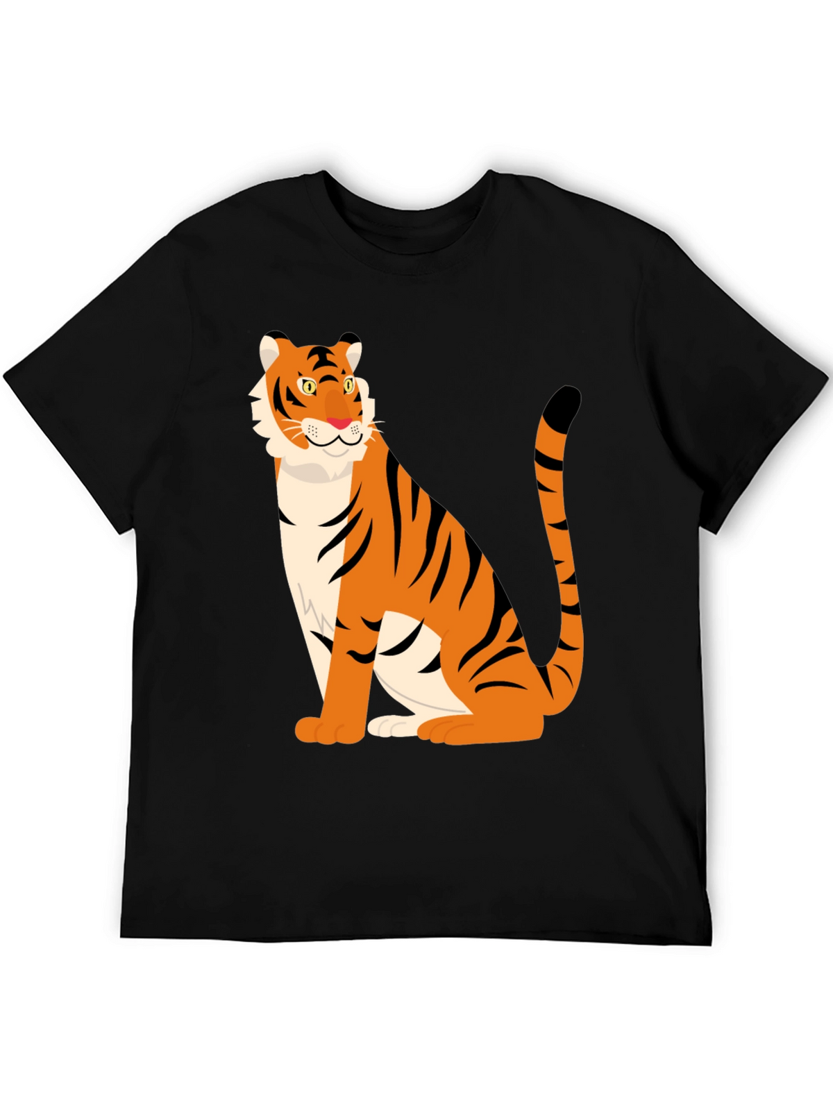 Tiger Graphic Print Black T-Shirt