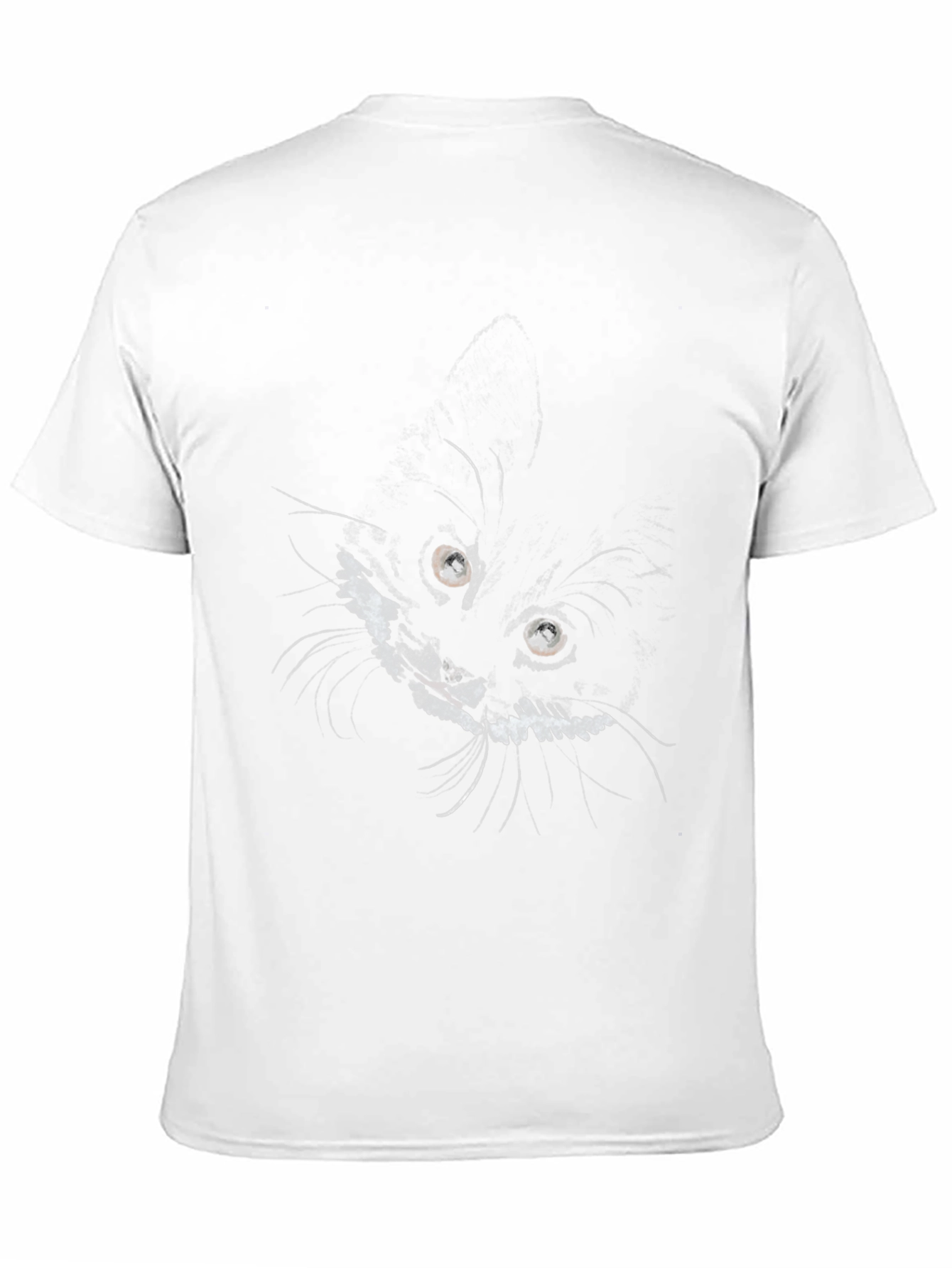 Cat Face Graphic Print Black T-Shirt