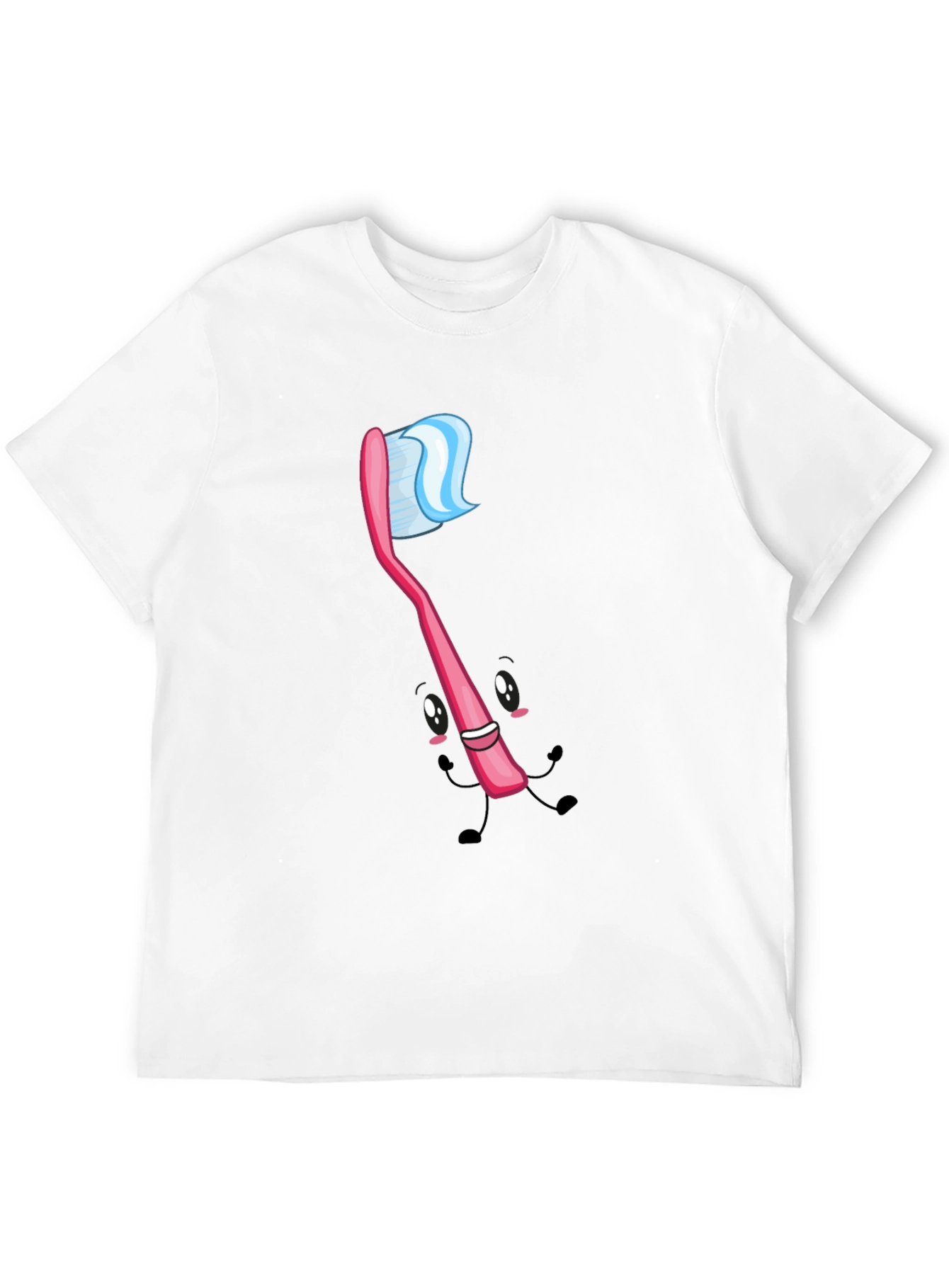 Fun Toothbrush Graphic Tee - Black Cotton Blend