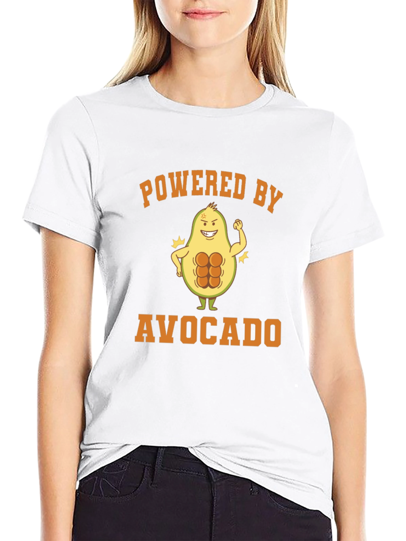 Powered By Avocado T-Shirt - Funny Fitness Tee