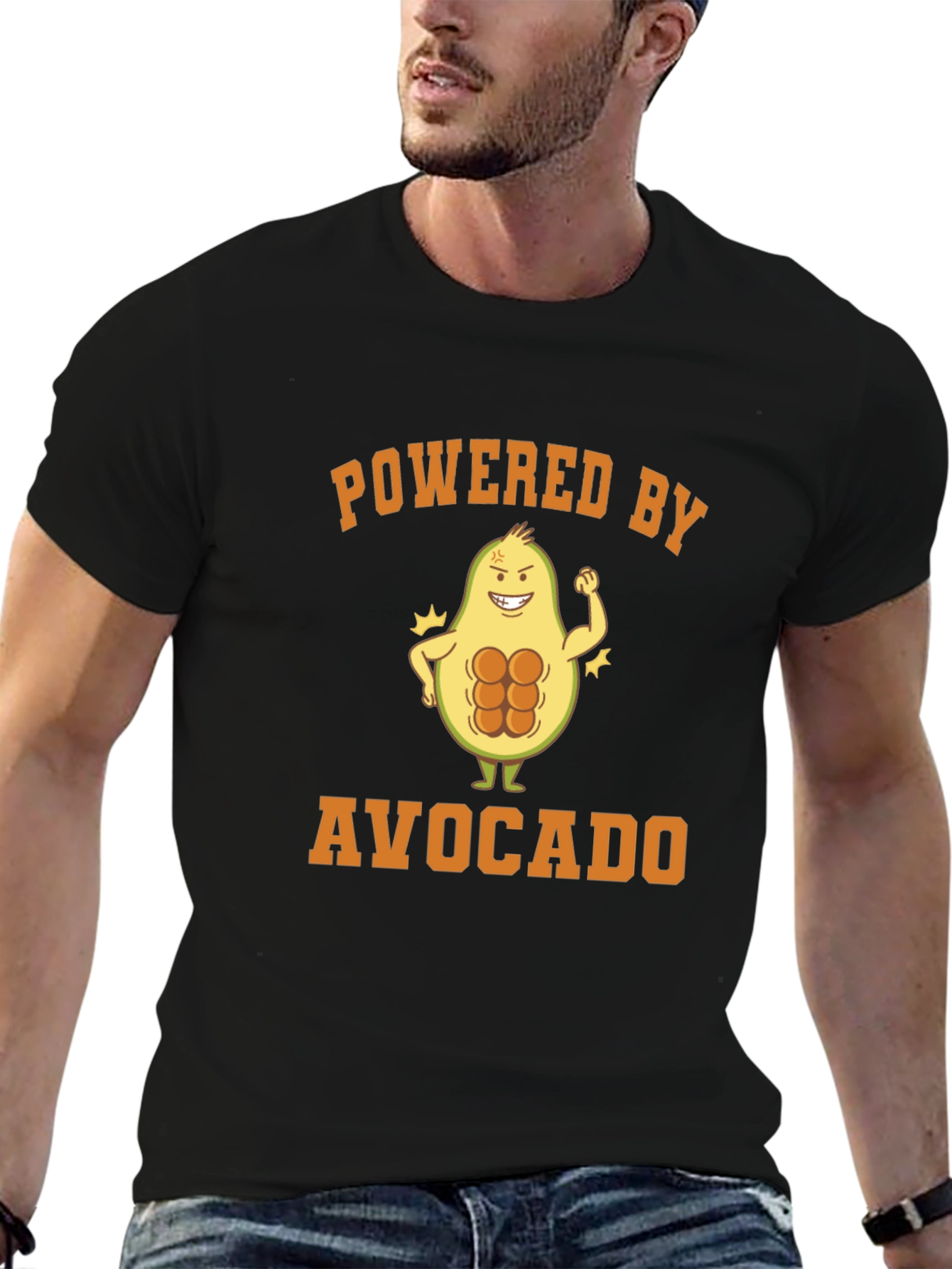 Powered By Avocado T-Shirt - Funny Fitness Tee