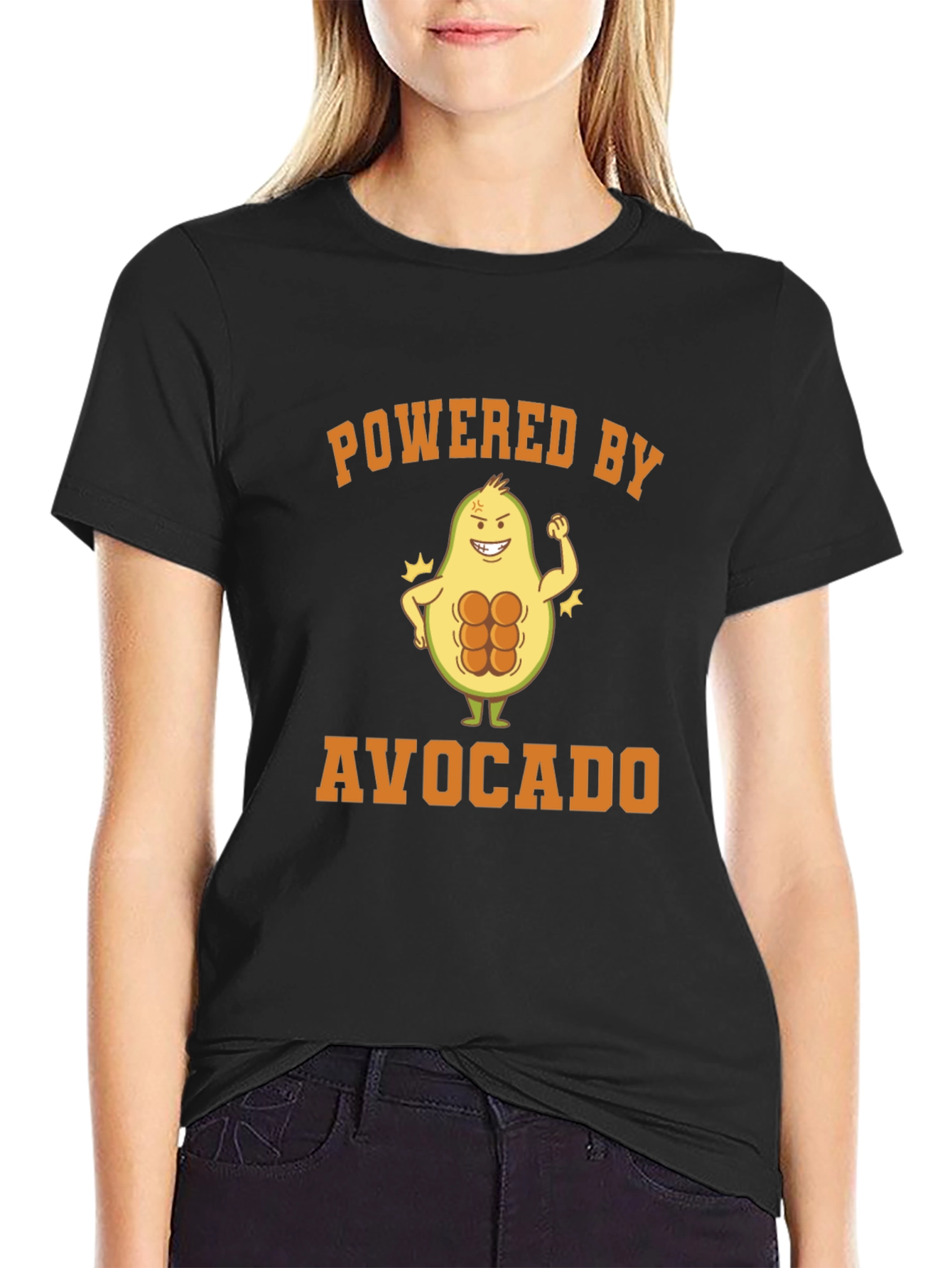 Powered By Avocado T-Shirt - Funny Fitness Tee