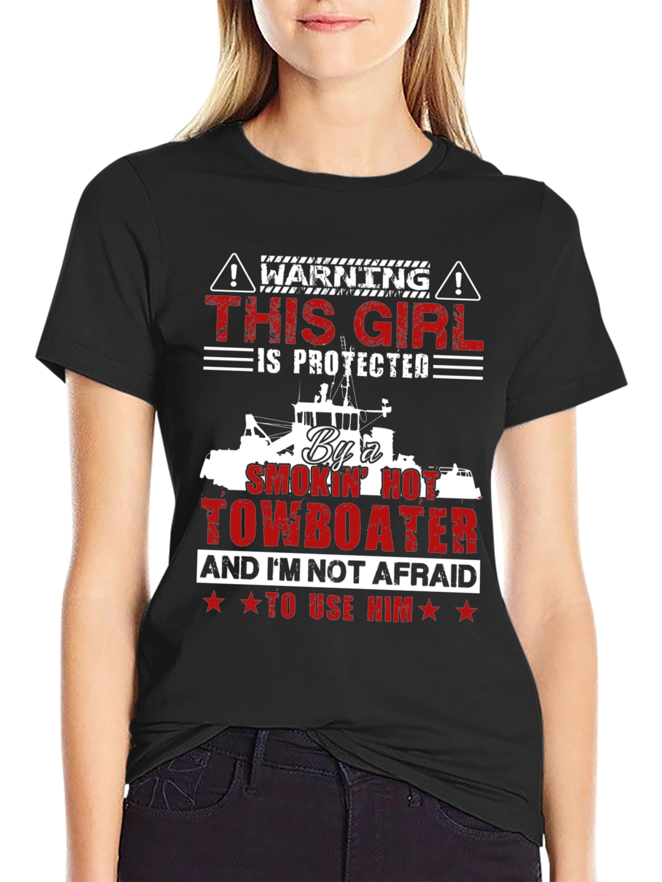 Protected by a Smokin Hot Towboater T-Shirt