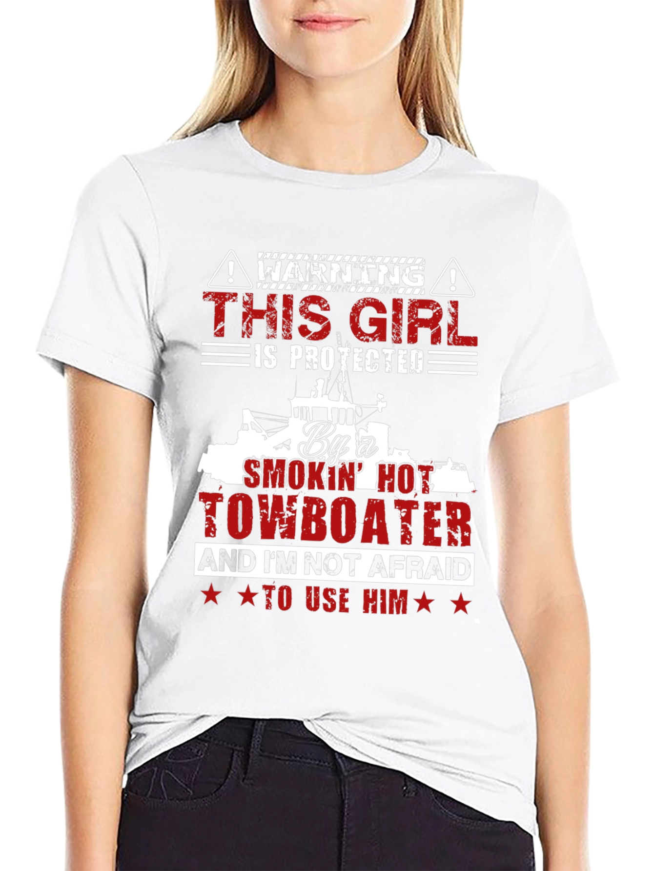 Protected by a Smokin Hot Towboater T-Shirt