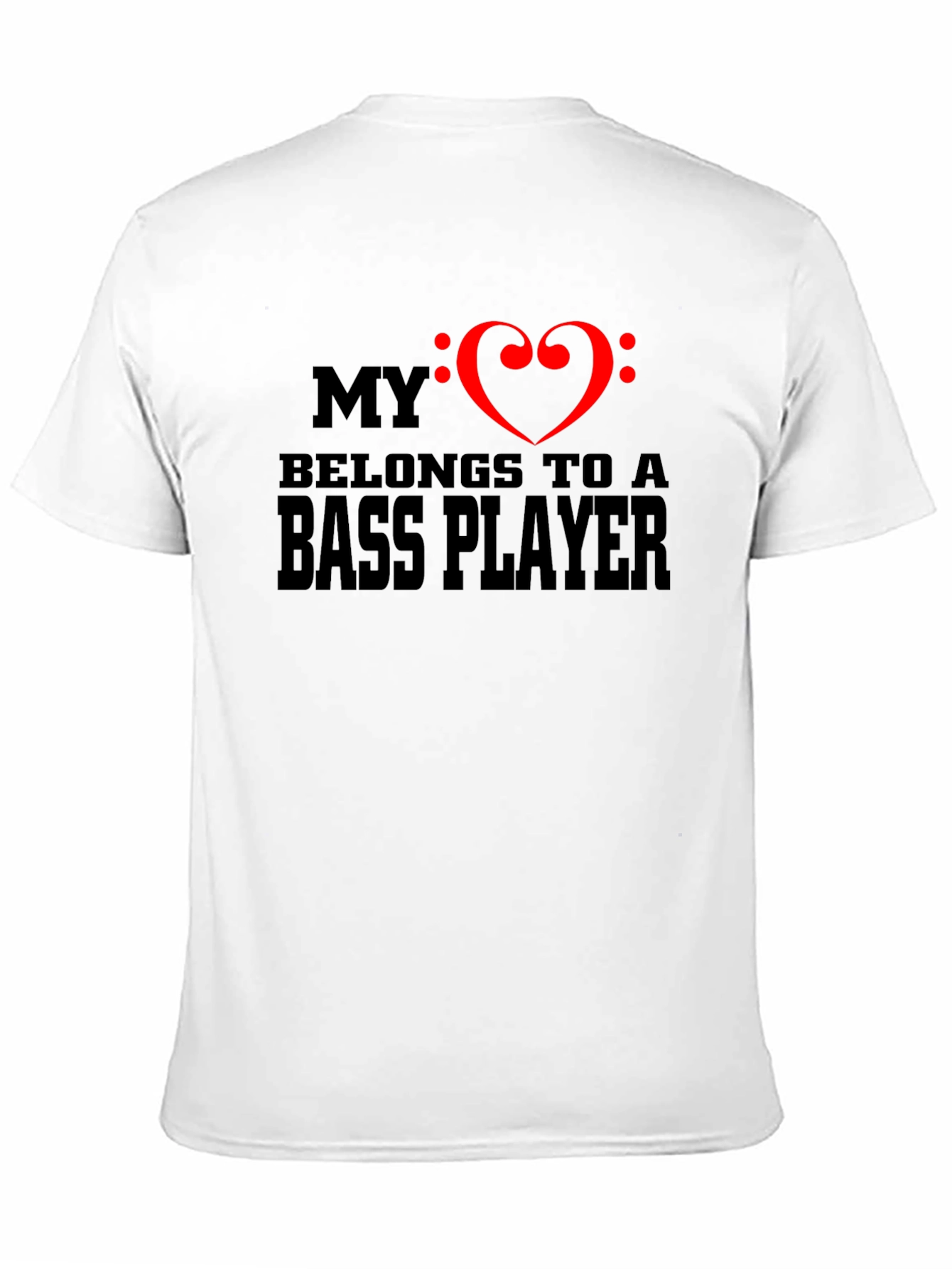 Bass Player Heart T-Shirt - Musician Love Tee