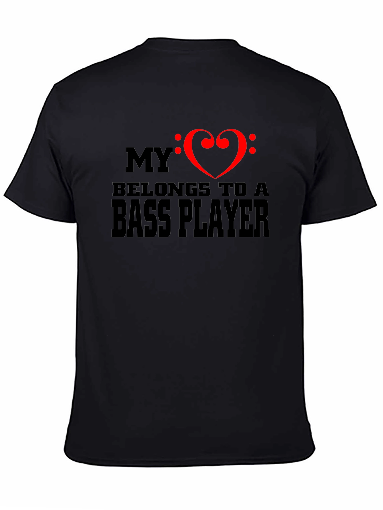 Bass Player Heart T-Shirt - Musician Love Tee