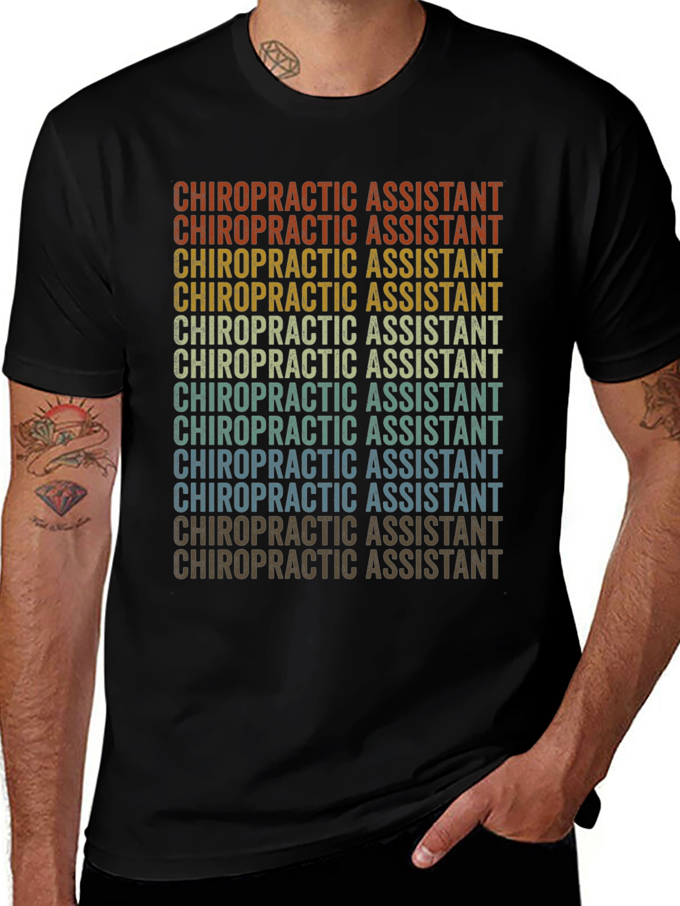 Chiropractic Assistant Retro T-Shirt