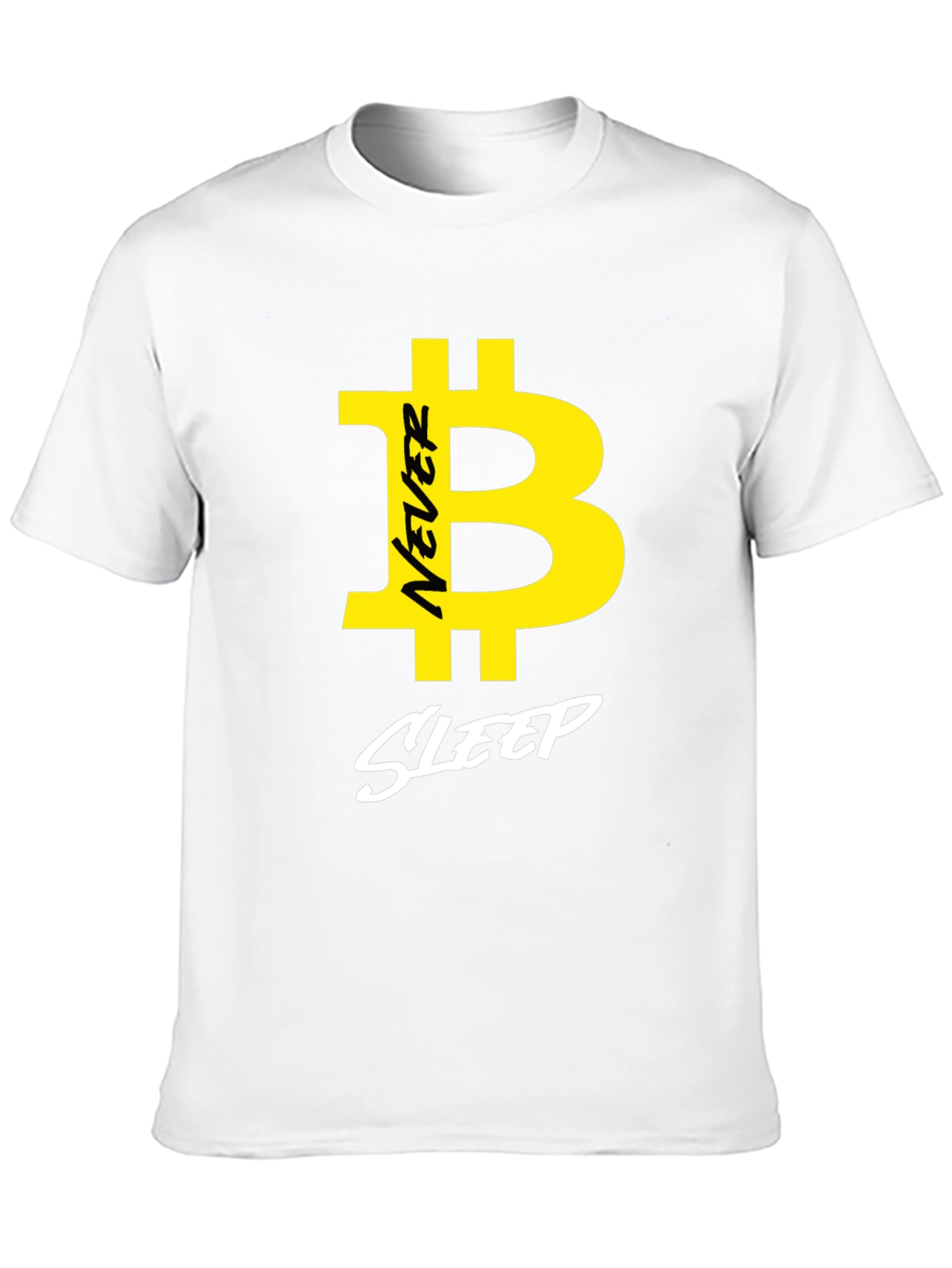 Never Sleep Bitcoin Graphic T-Shirt