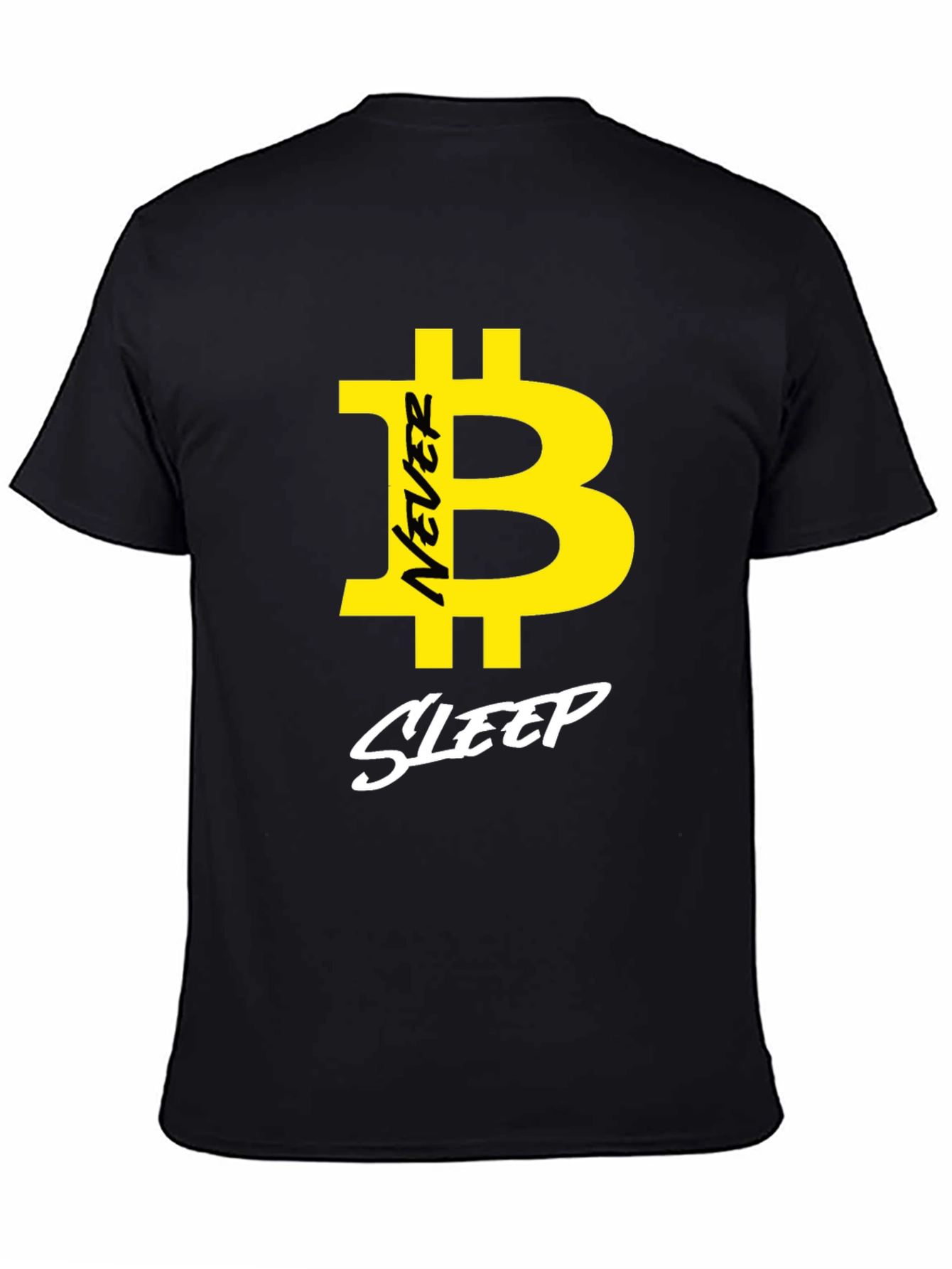 Never Sleep Bitcoin Graphic T-Shirt