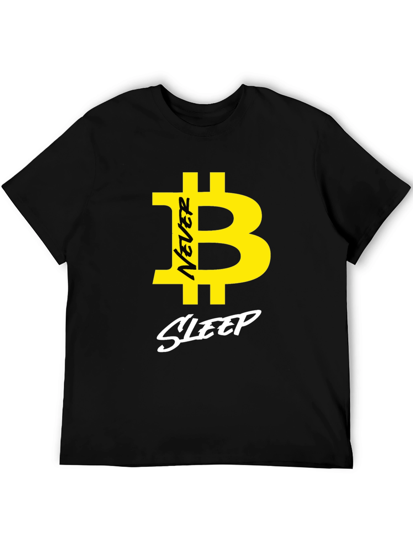Never Sleep Bitcoin Graphic T-Shirt