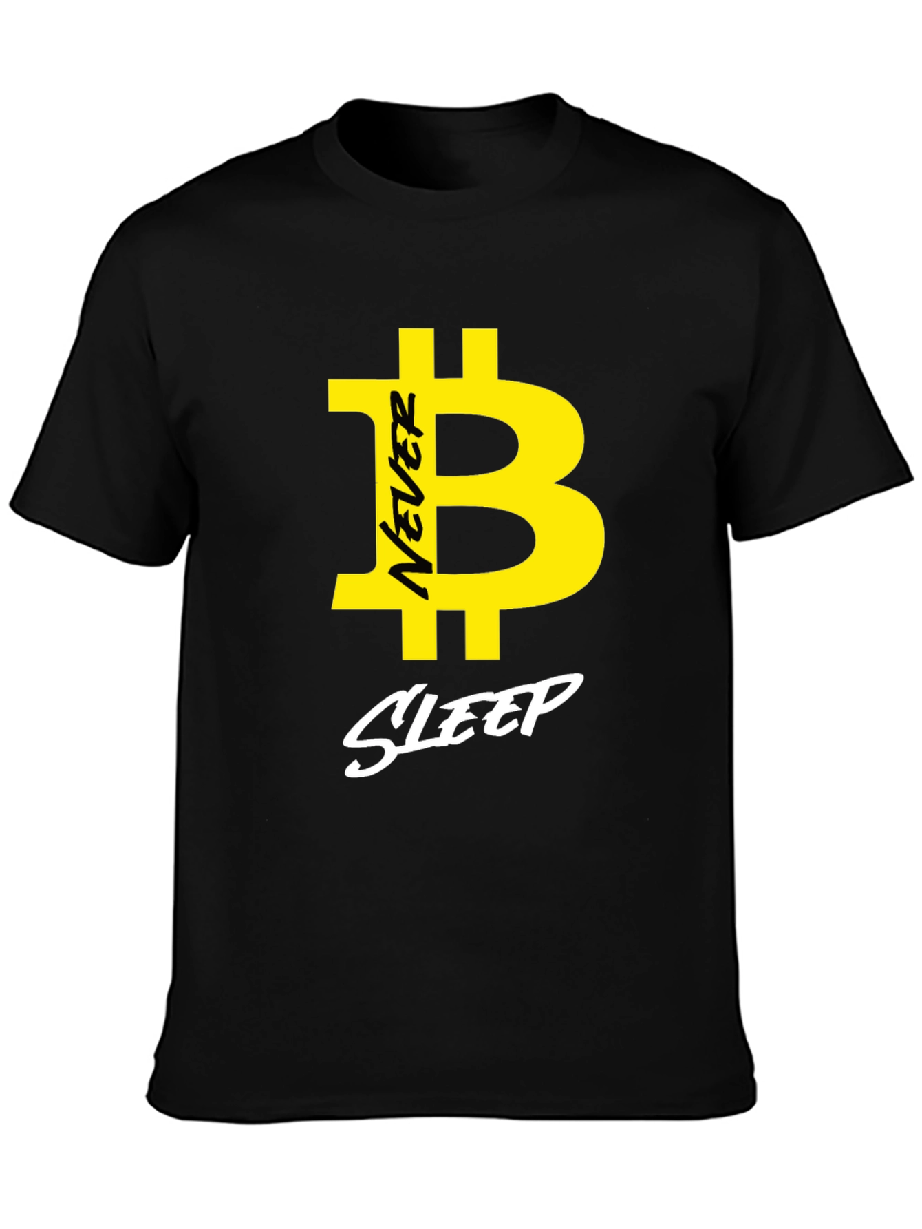 Never Sleep Bitcoin Graphic T-Shirt