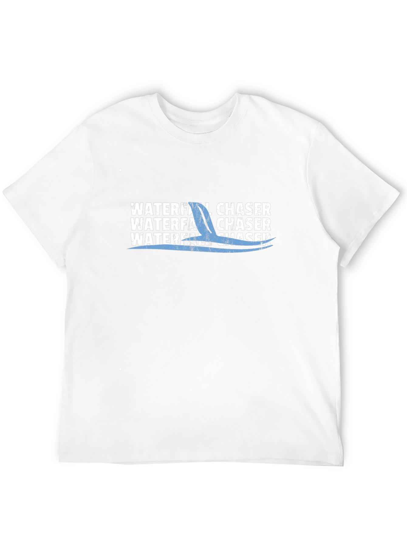 Waterfall Chaser Graphic Tee - Black Cotton T-Shirt