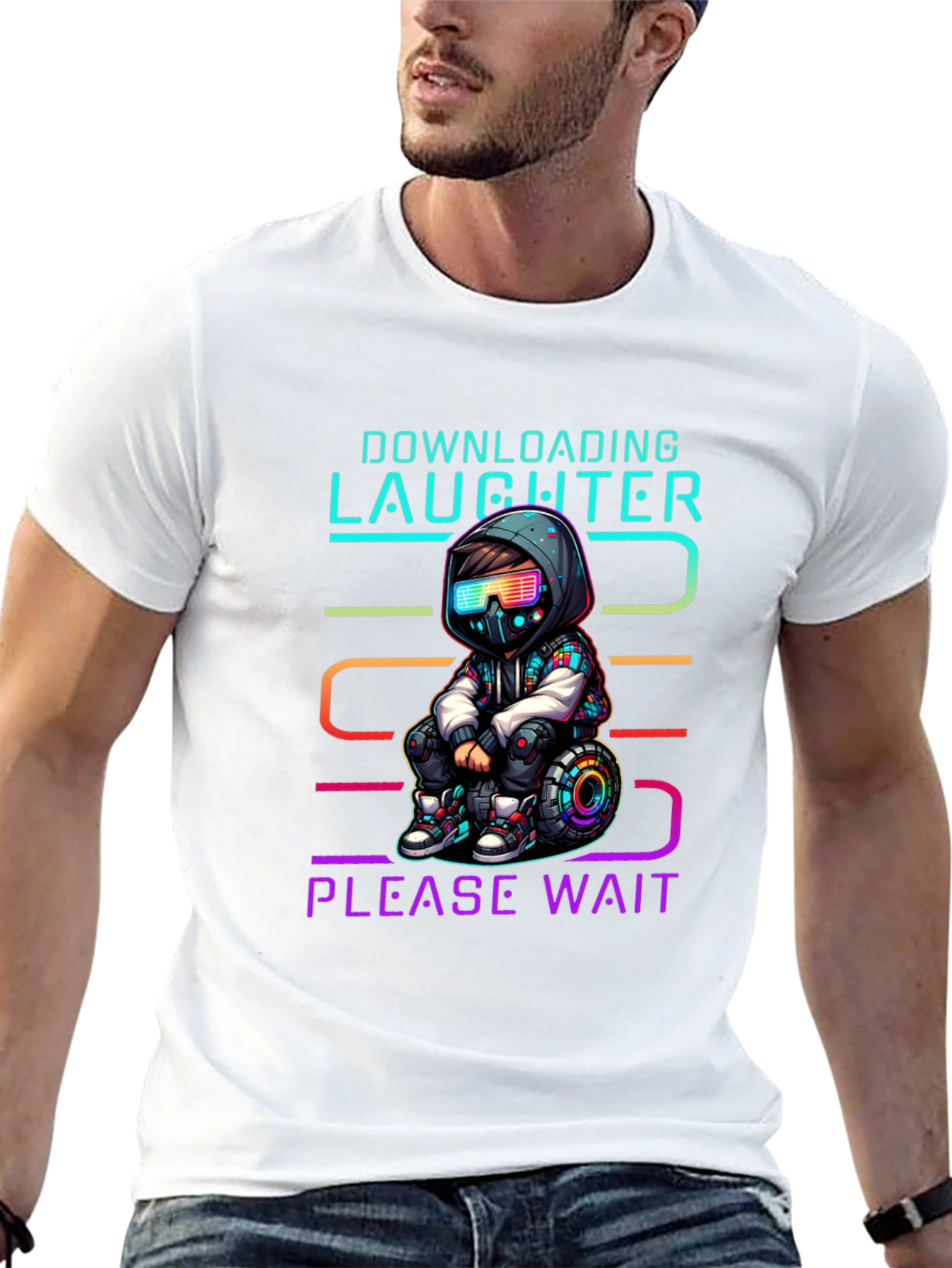 Downloading Laughter Graphic T-Shirt