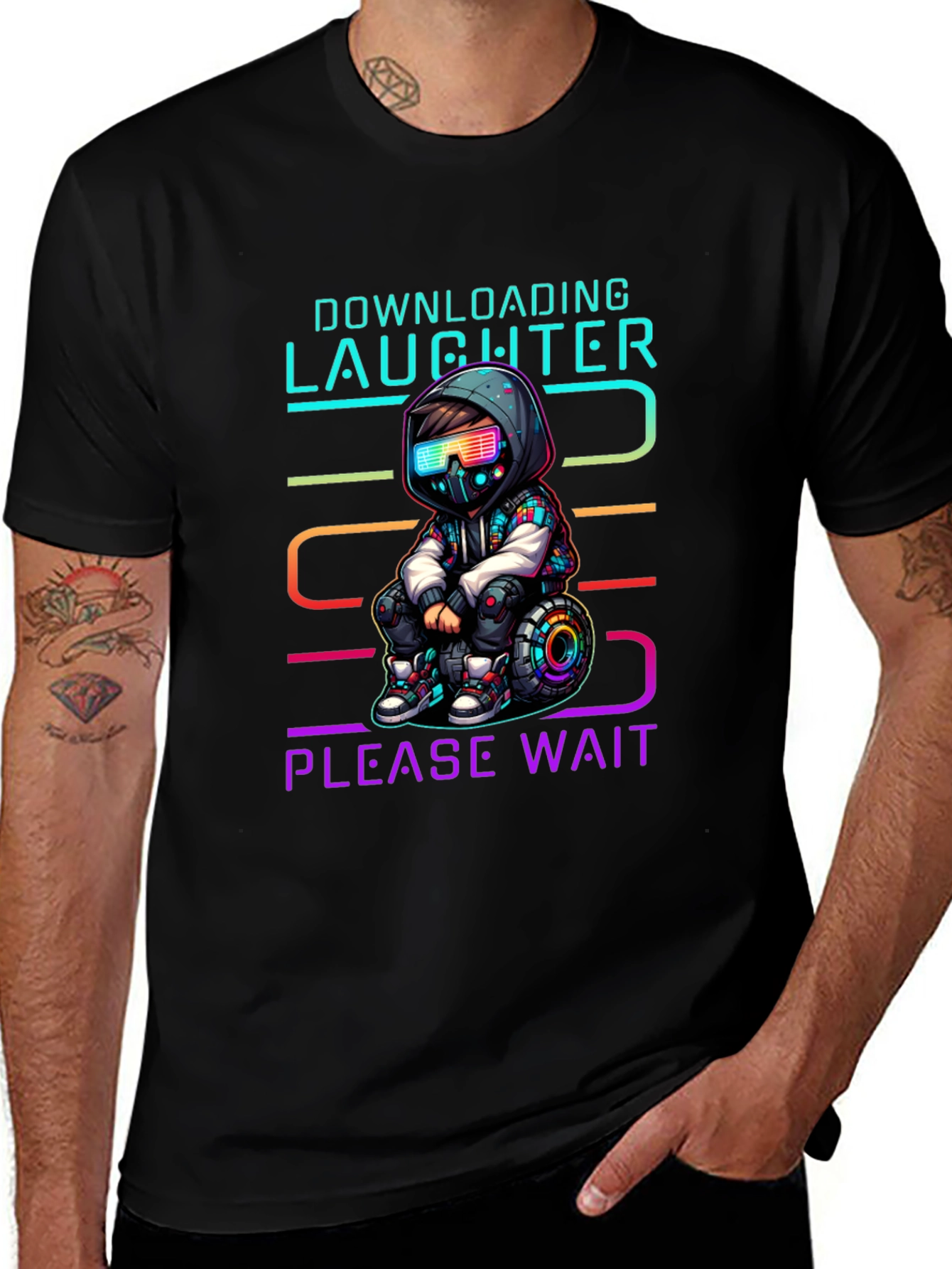 Downloading Laughter Graphic T-Shirt