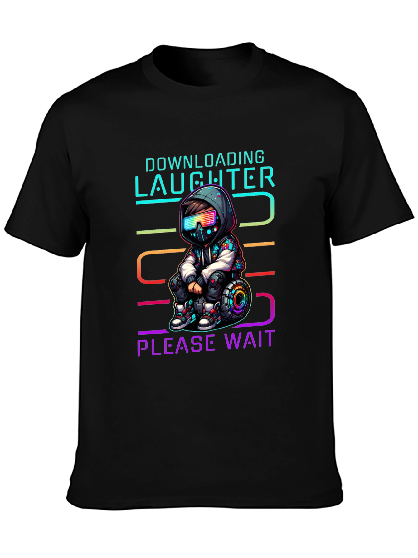 Downloading Laughter Graphic T-Shirt