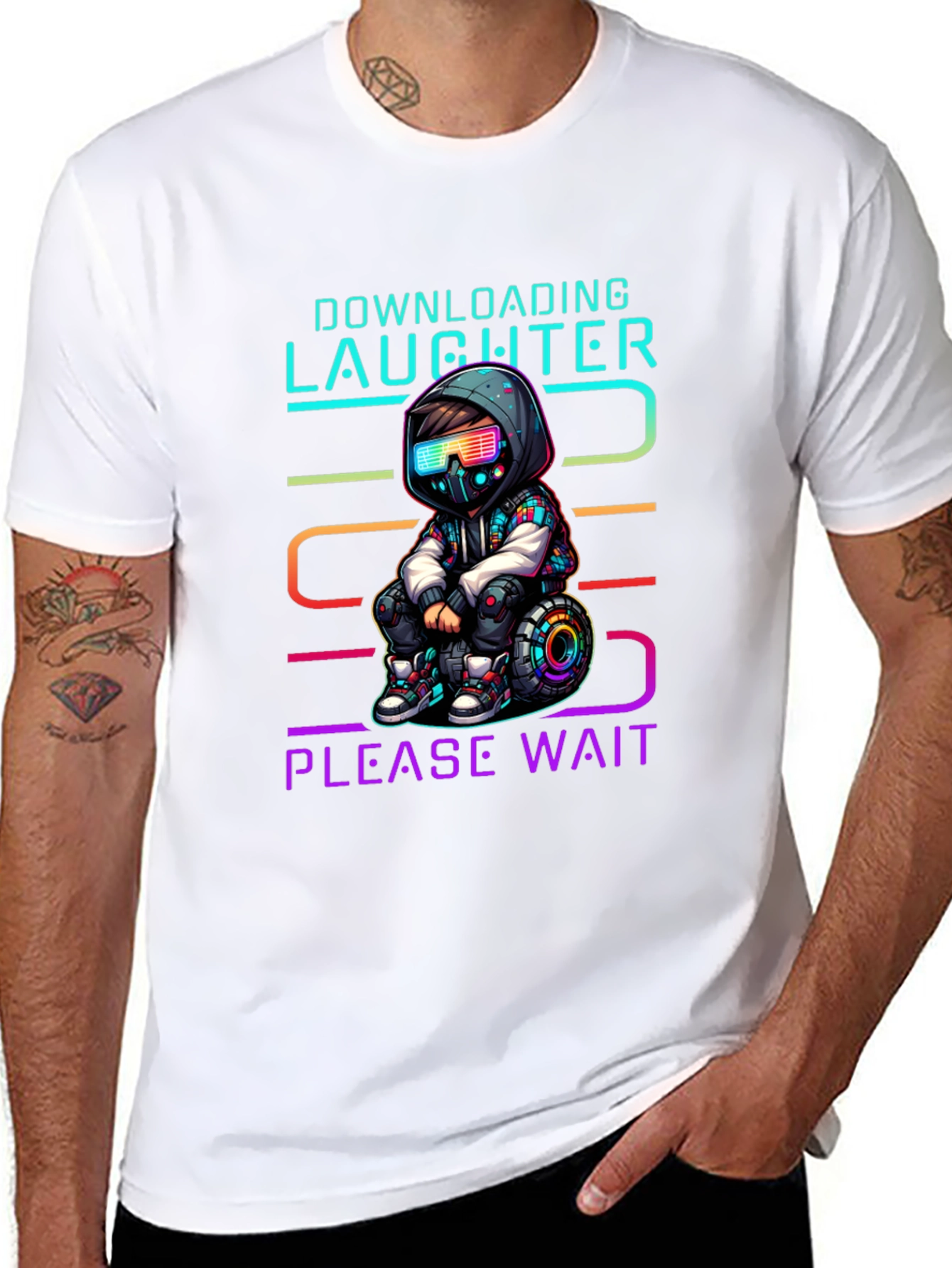 Downloading Laughter Graphic T-Shirt