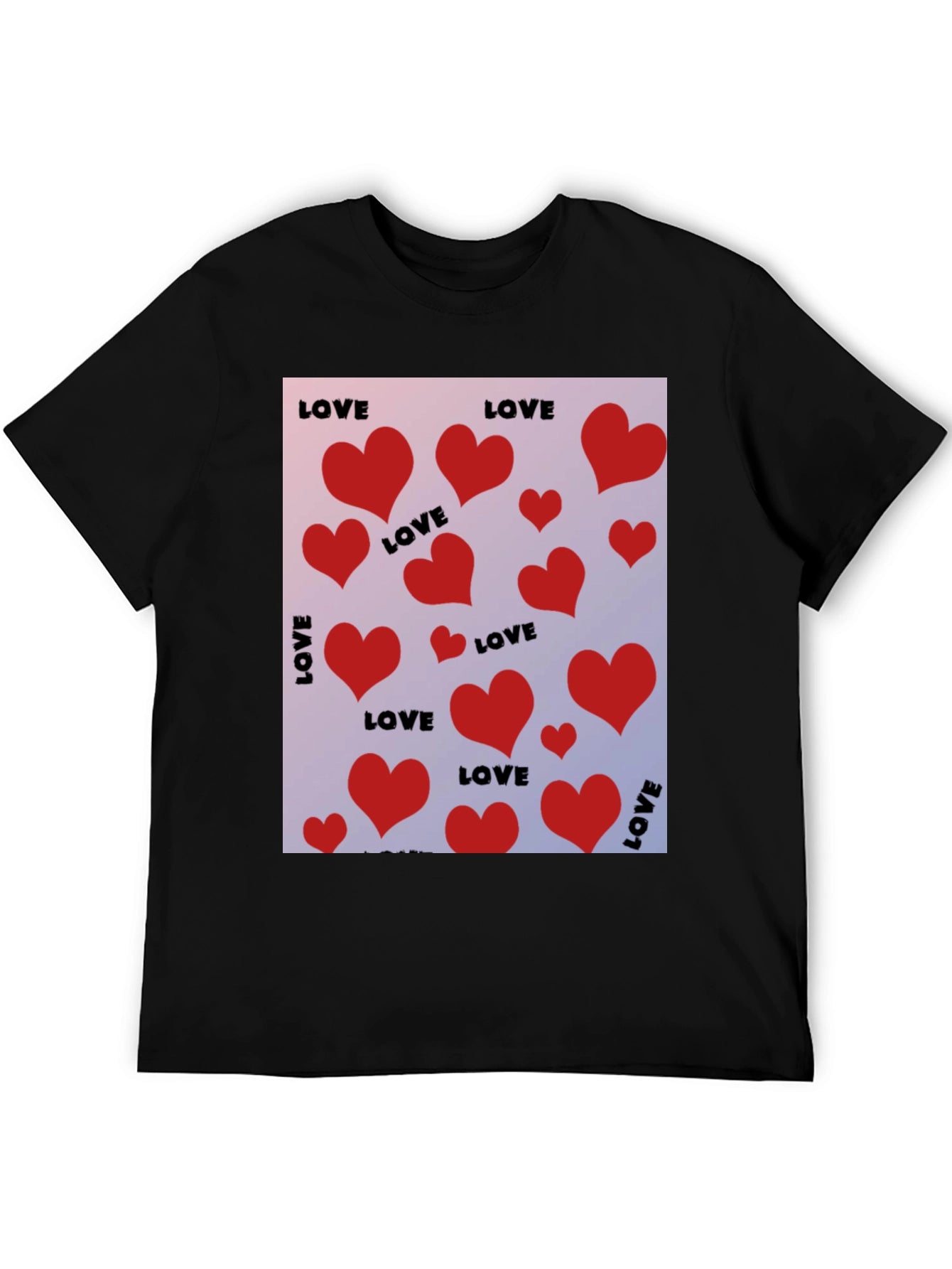 Love Heart Valentines Day Graphic Tee