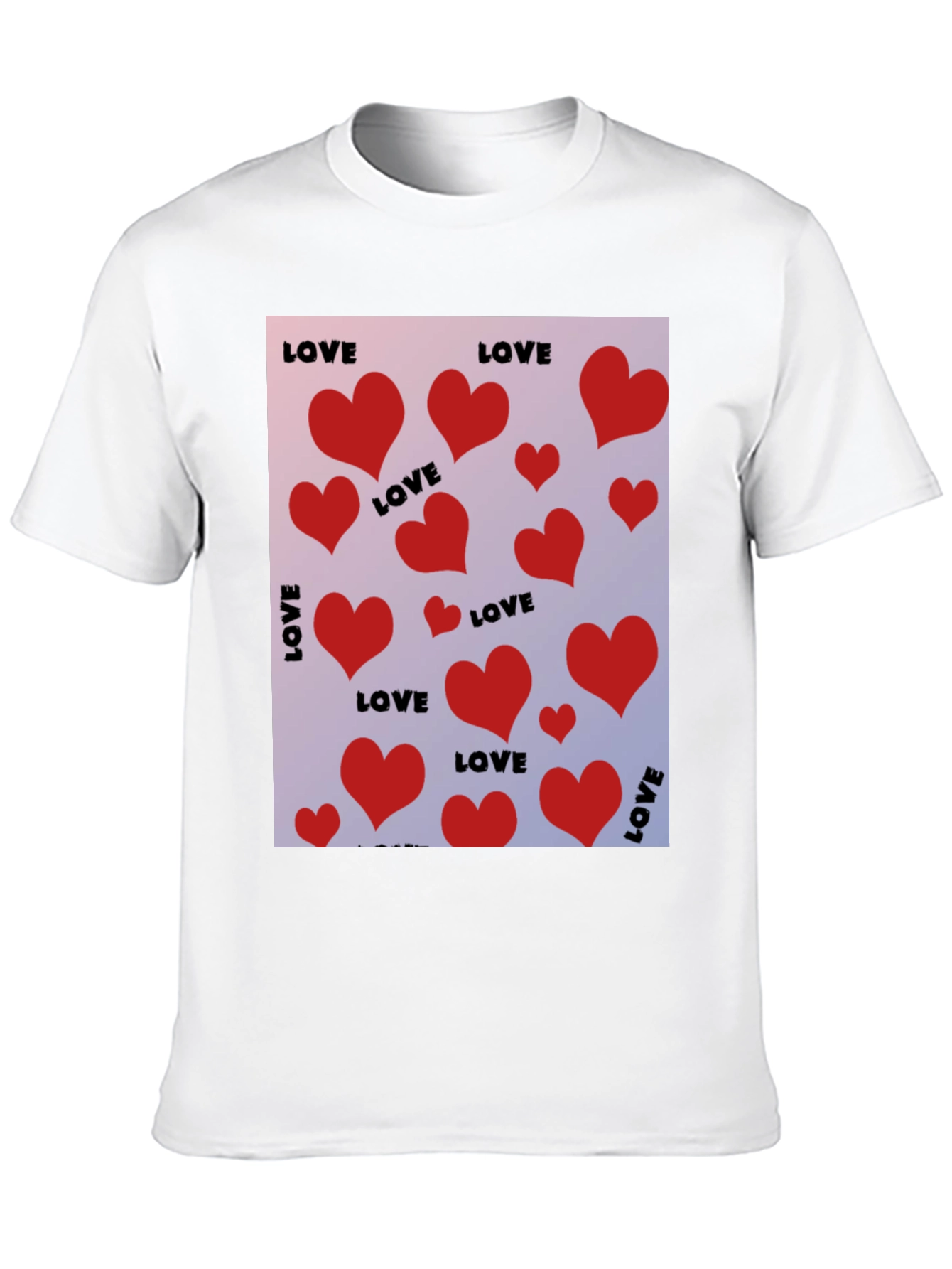 Love Heart Valentines Day Graphic Tee