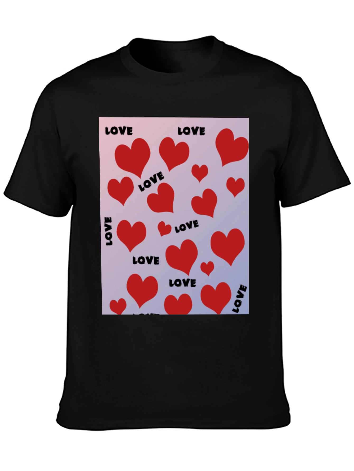 Love Heart Valentines Day Graphic Tee
