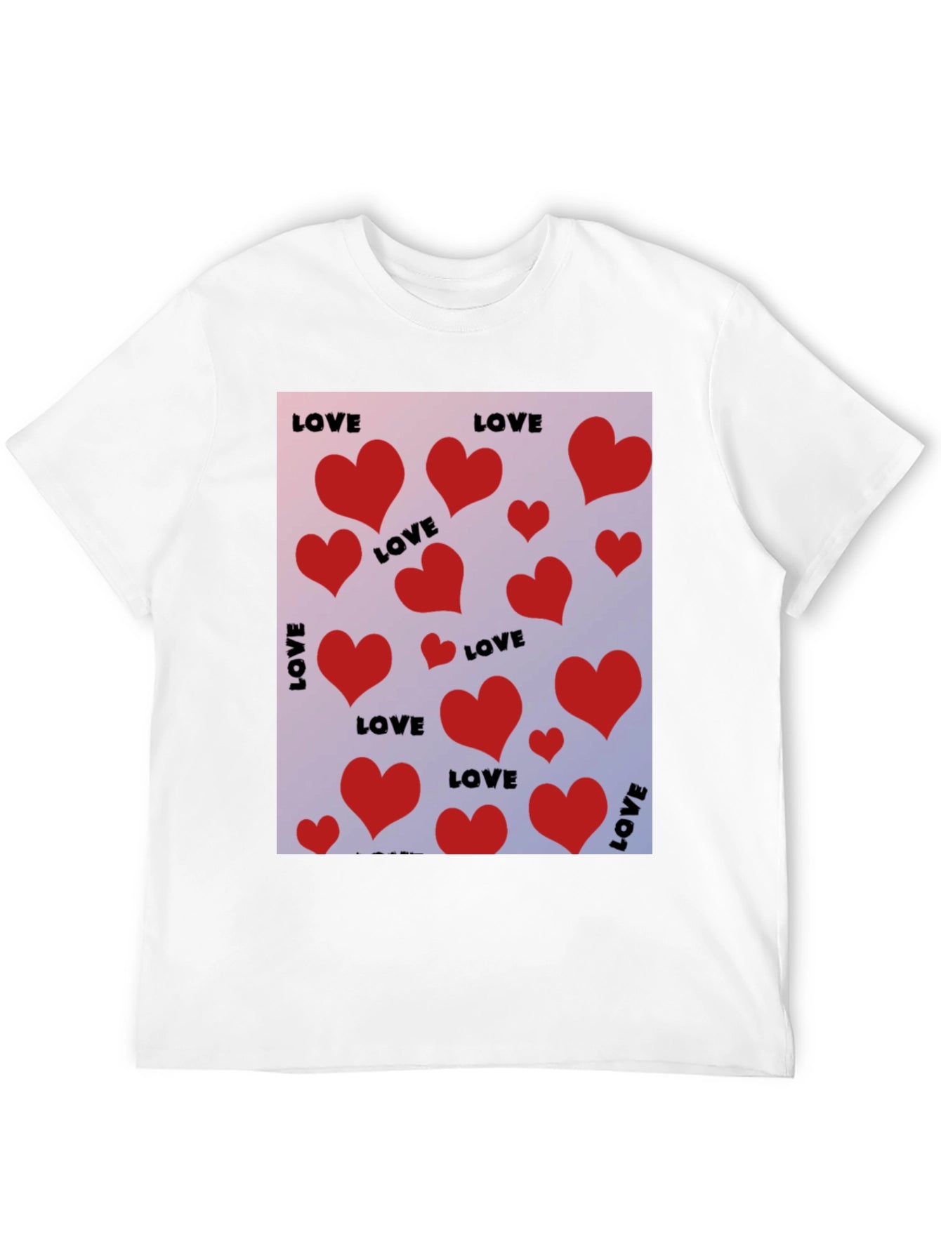 Love Heart Valentines Day Graphic Tee