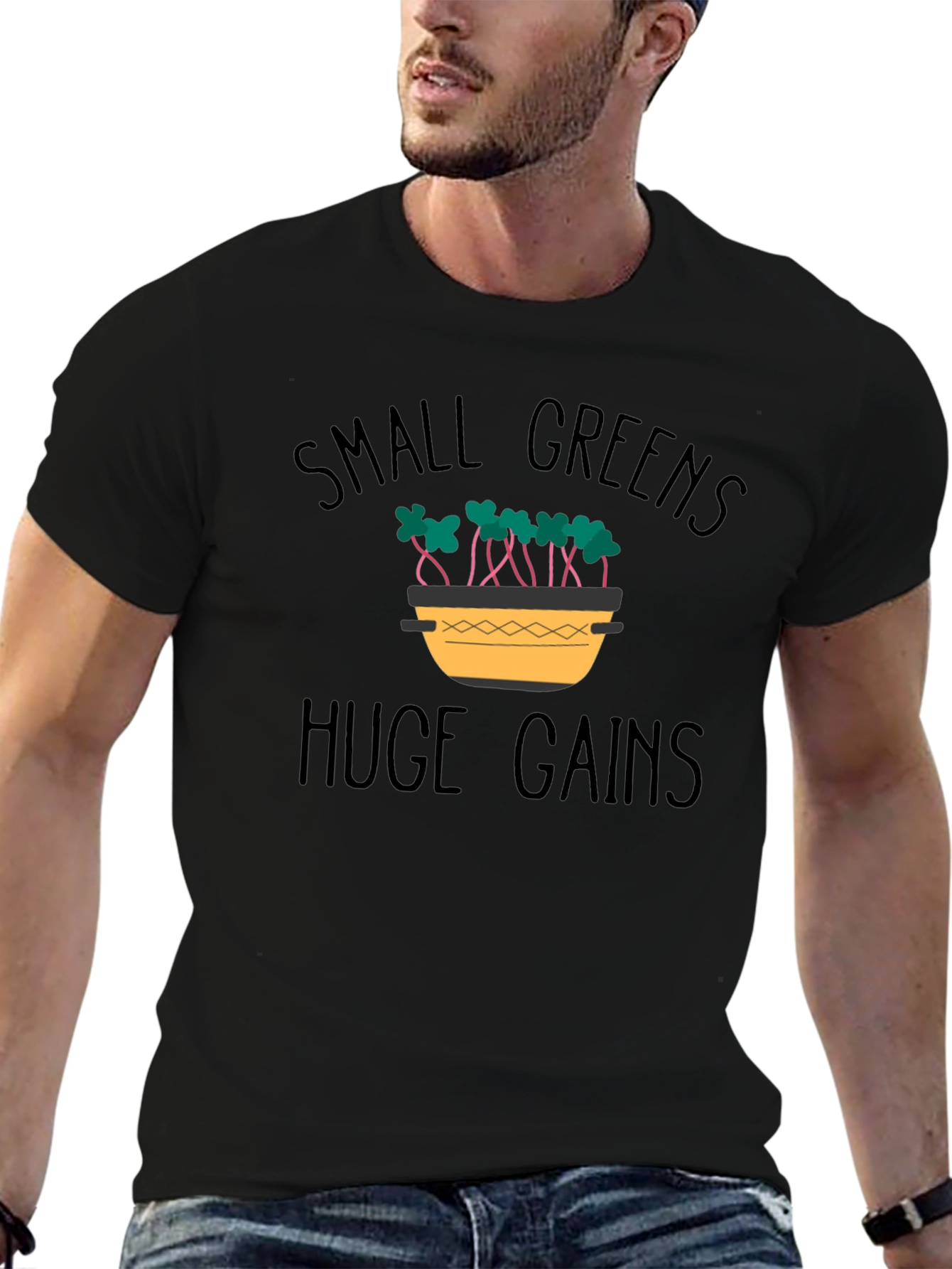 Small Greens Huge Gains Graphic Tee
