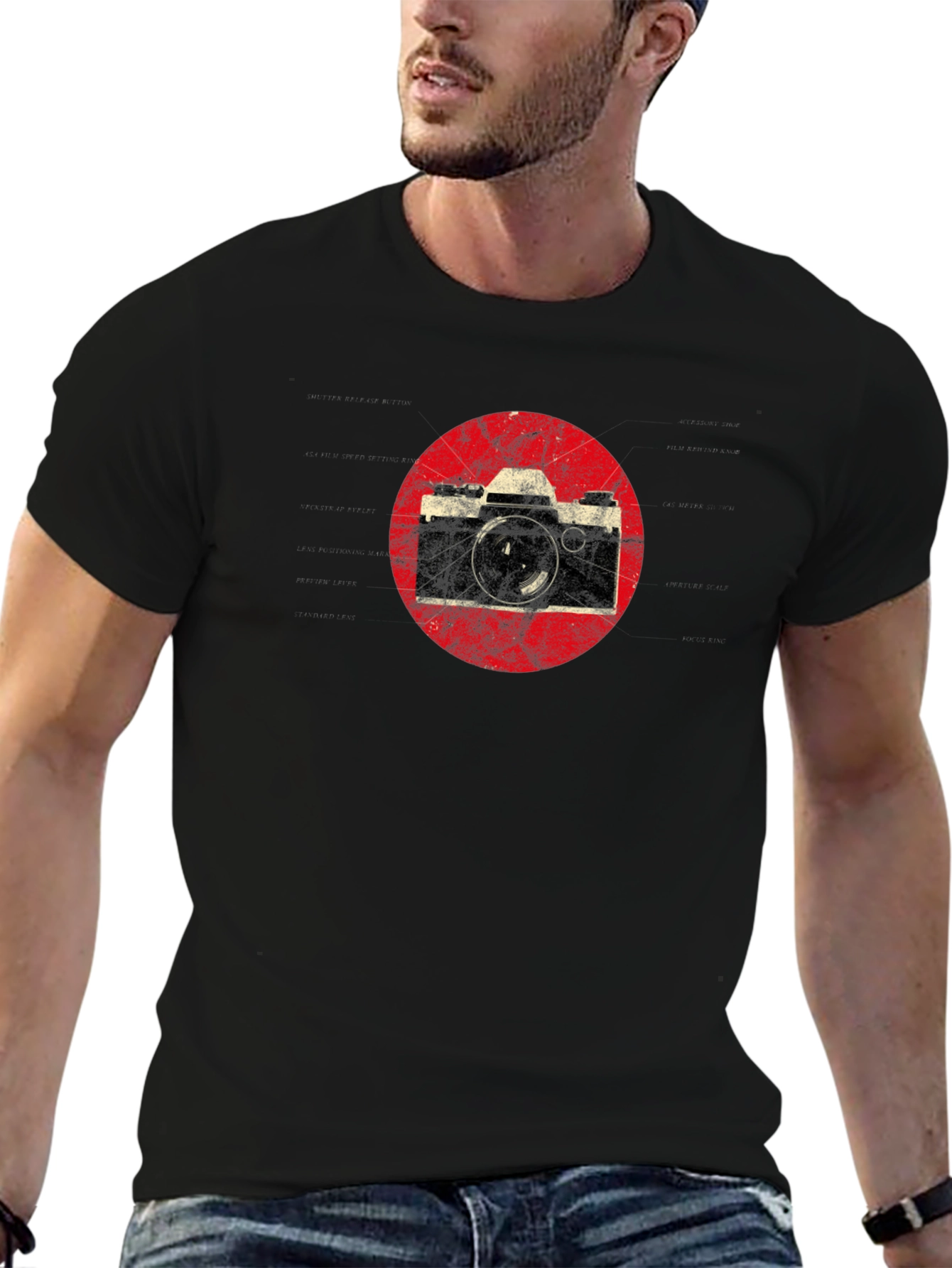 Retro Camera Graphic T-Shirt - Classic Style Tee