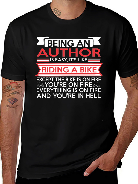 Being an Author T-Shirt: Riding a Bike in Hell