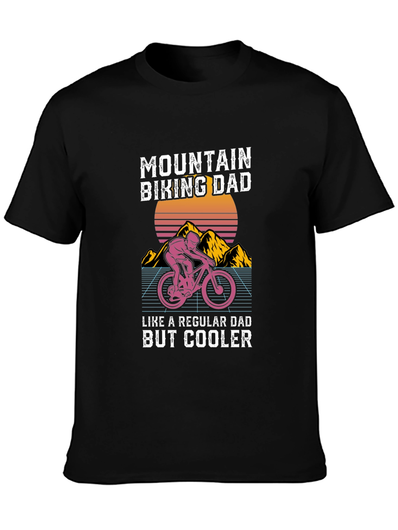 Mountain Biking Dad T-Shirt - Cool Fathers Day Gift
