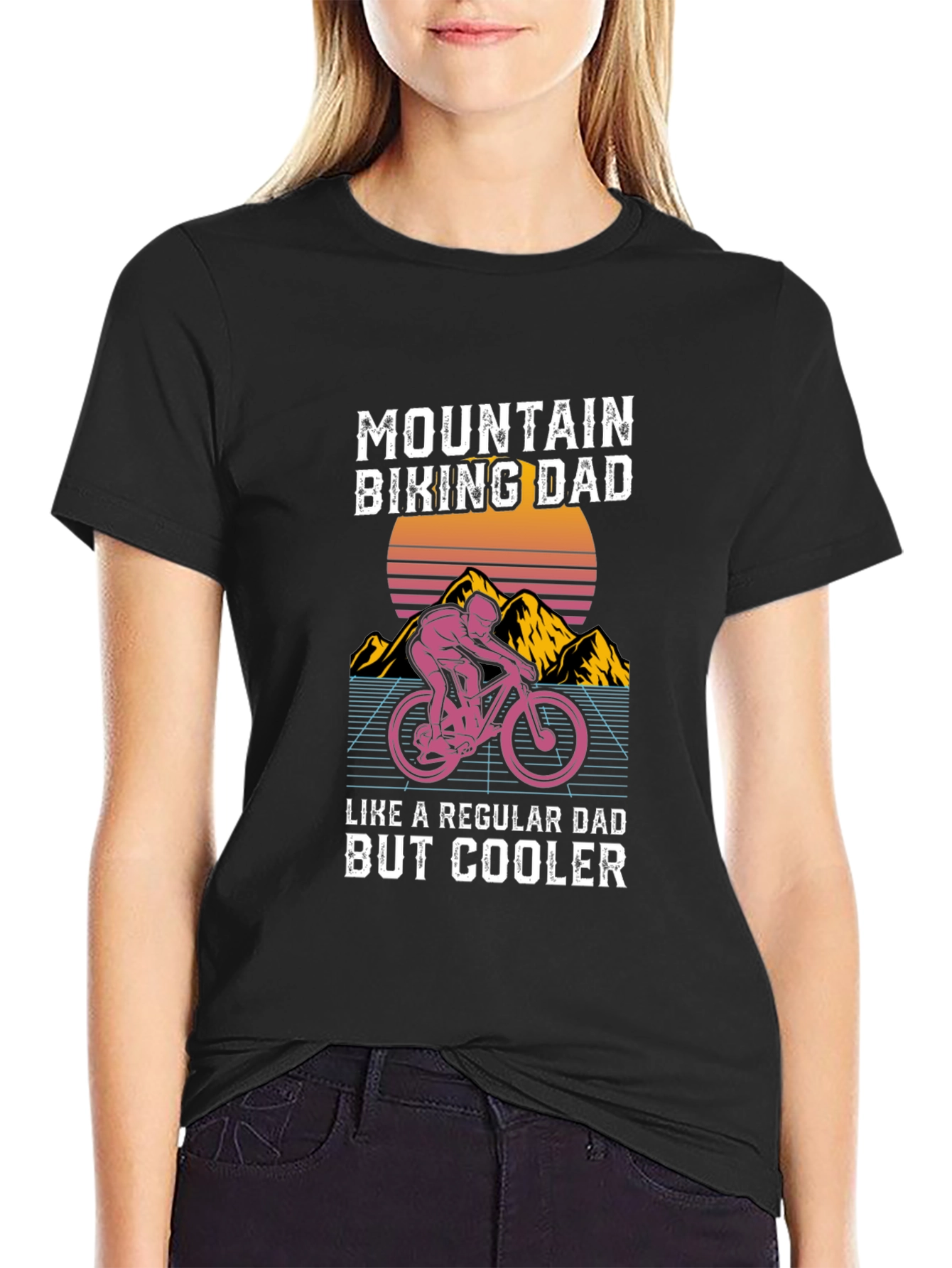 Mountain Biking Dad T-Shirt - Cool Fathers Day Gift