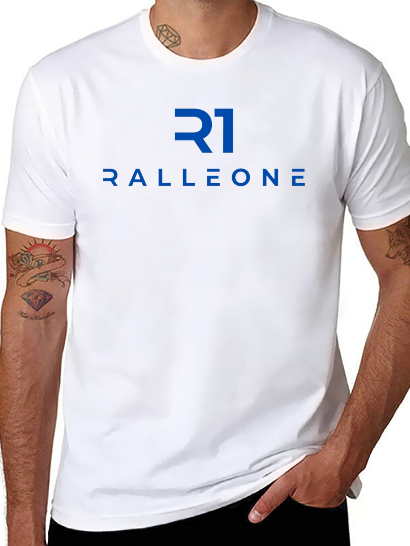 Ralleone Graphic Print Black T-Shirt