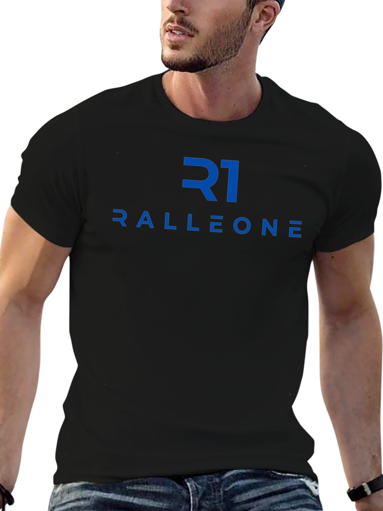 Ralleone Graphic Print Black T-Shirt
