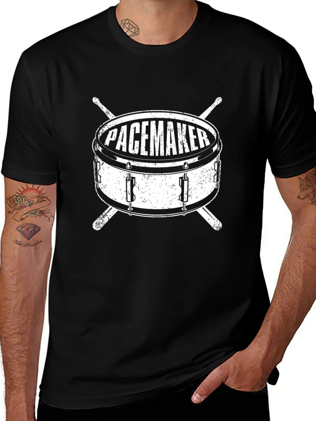 Pacemaker Drummer T-Shirt - Black Graphic Tee