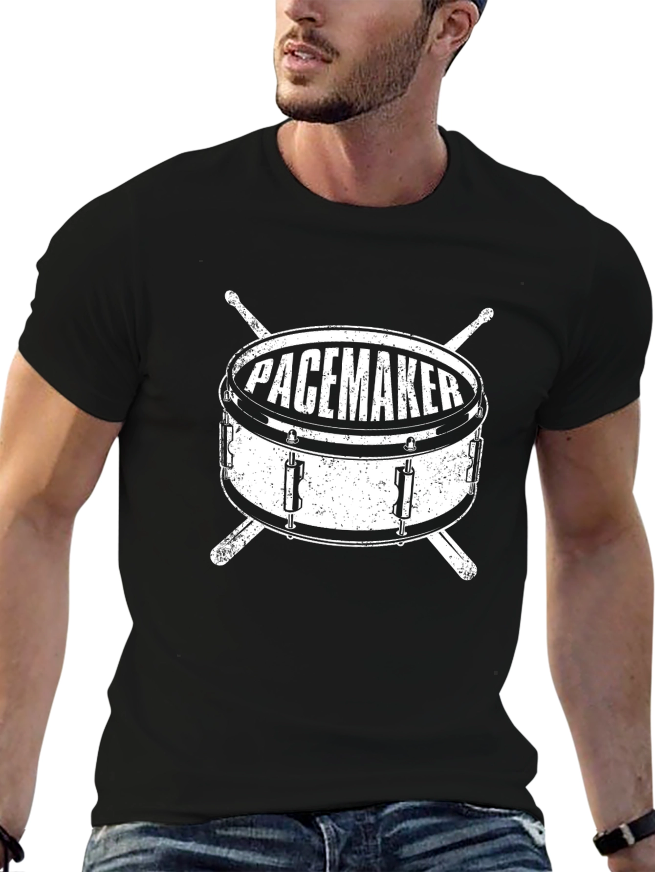 Pacemaker Drummer T-Shirt - Black Graphic Tee