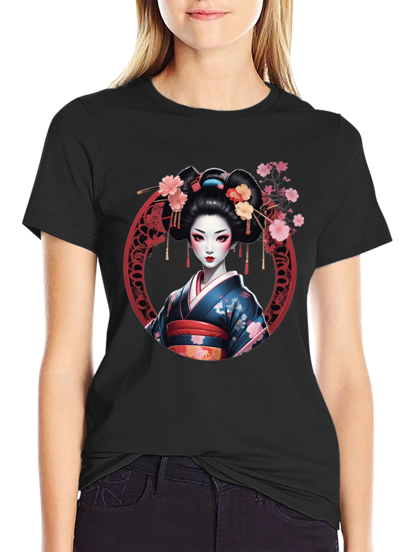 Geisha Art T-Shirt - Stylish Graphic Tee