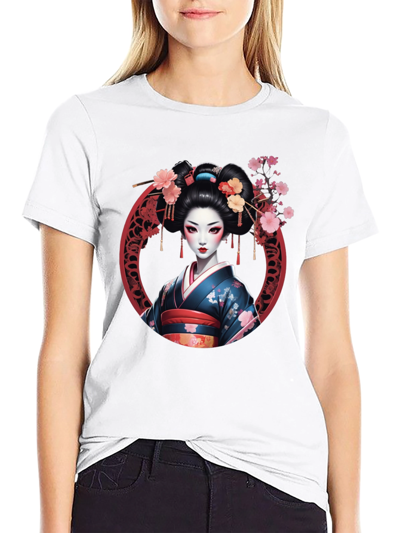Geisha Art T-Shirt - Stylish Graphic Tee