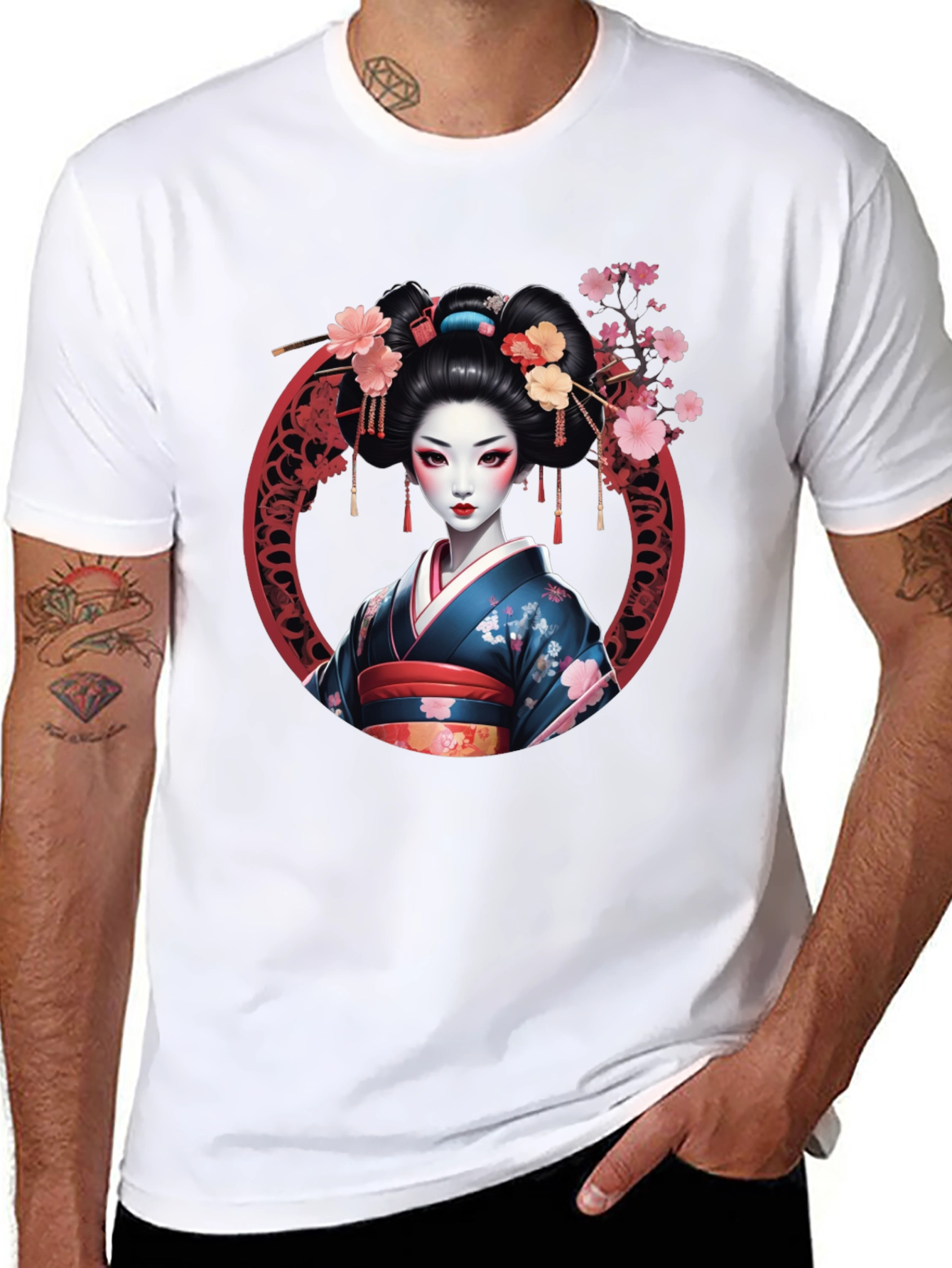 Geisha Art T-Shirt - Stylish Graphic Tee