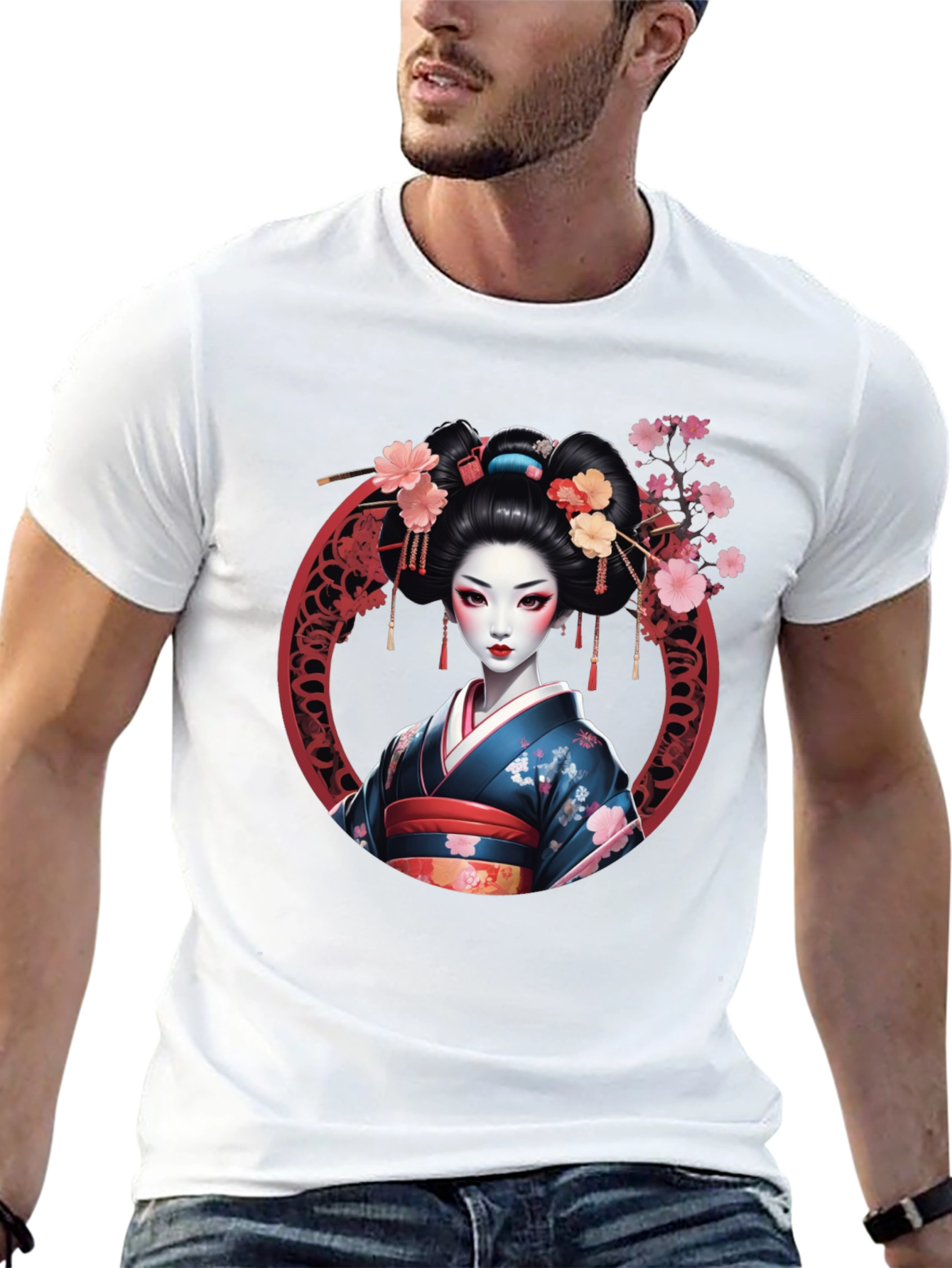 Geisha Art T-Shirt - Stylish Graphic Tee