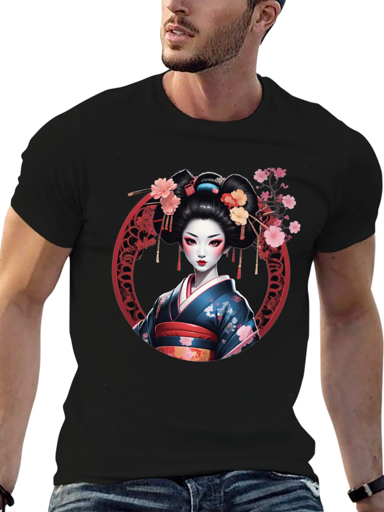 Geisha Art T-Shirt - Stylish Graphic Tee