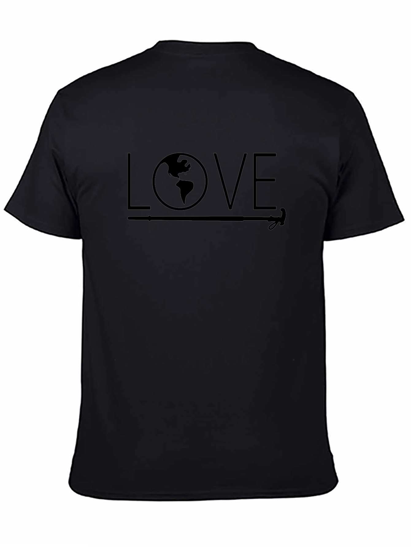 Love Earth Graphic Tee - Black Cotton Blend