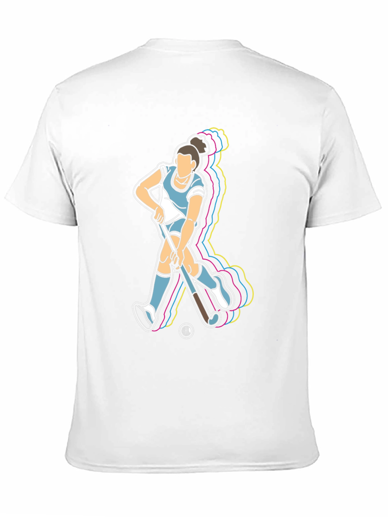 Hockey Player Graphic T-Shirt - Black