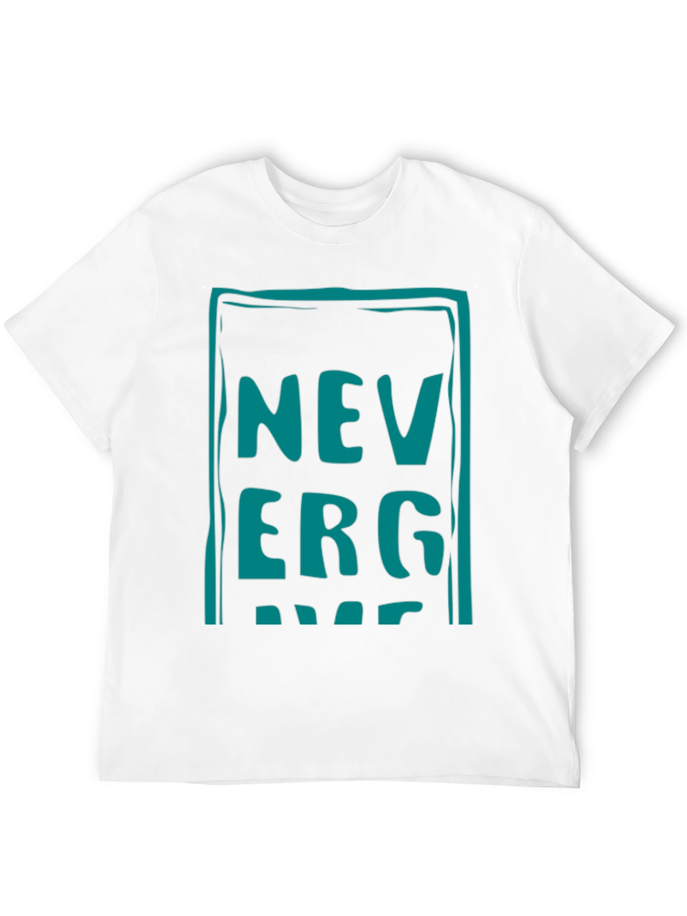 Never Give Up Graphic Tee - Black Cotton Casual