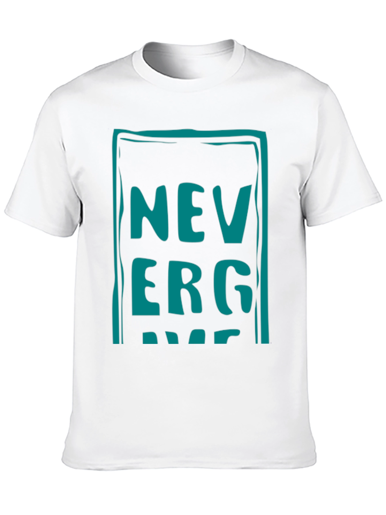 Never Give Up Graphic Tee - Black Cotton Casual