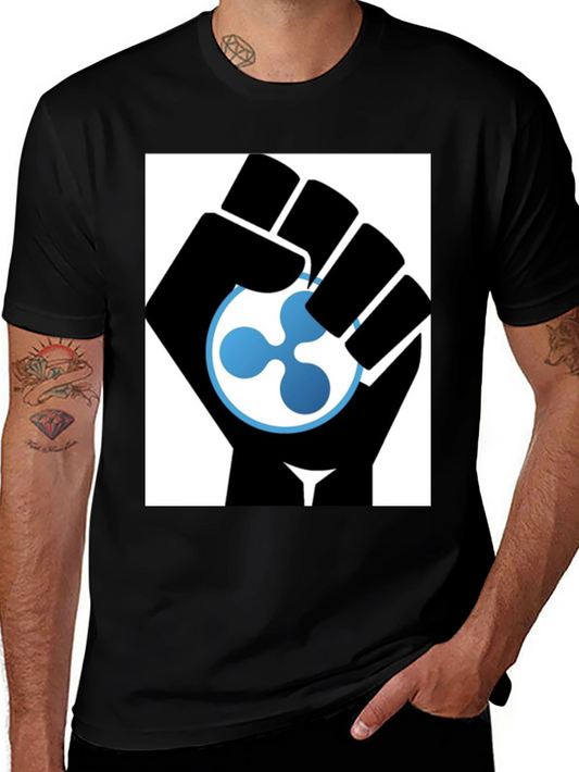 Ripple Cryptocurrency Black Fist T-Shirt