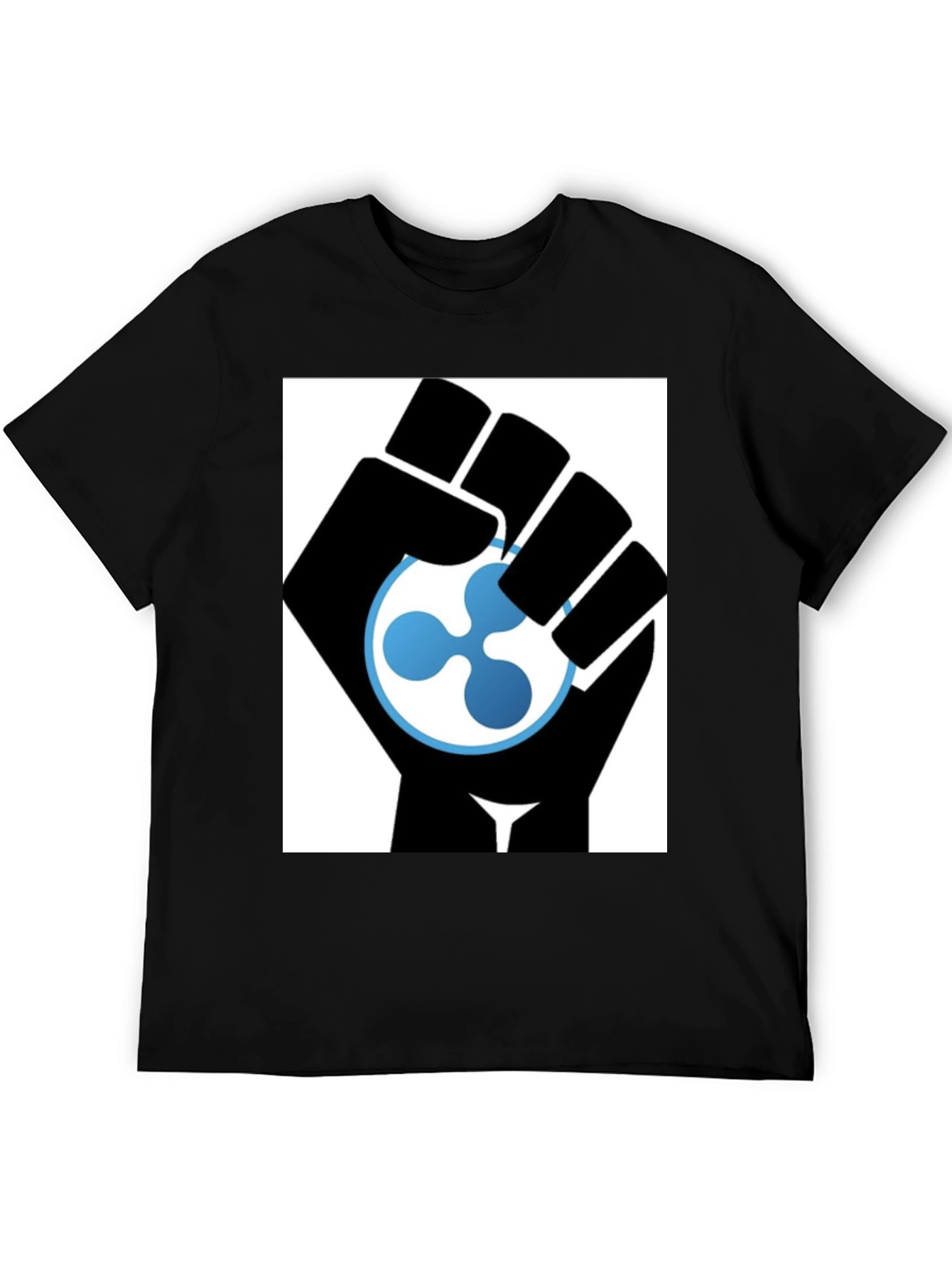 Ripple Cryptocurrency Black Fist T-Shirt