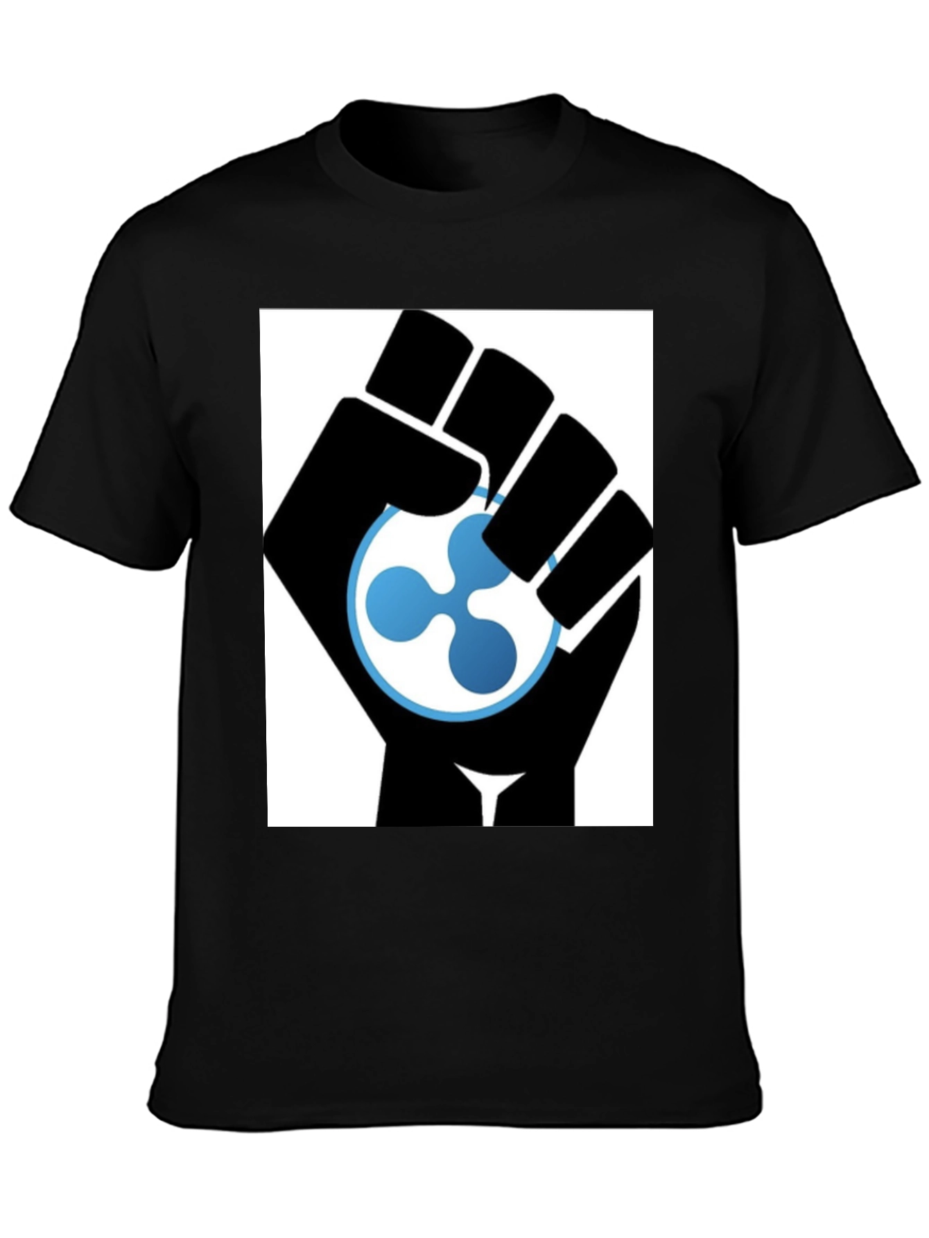 Ripple Cryptocurrency Black Fist T-Shirt