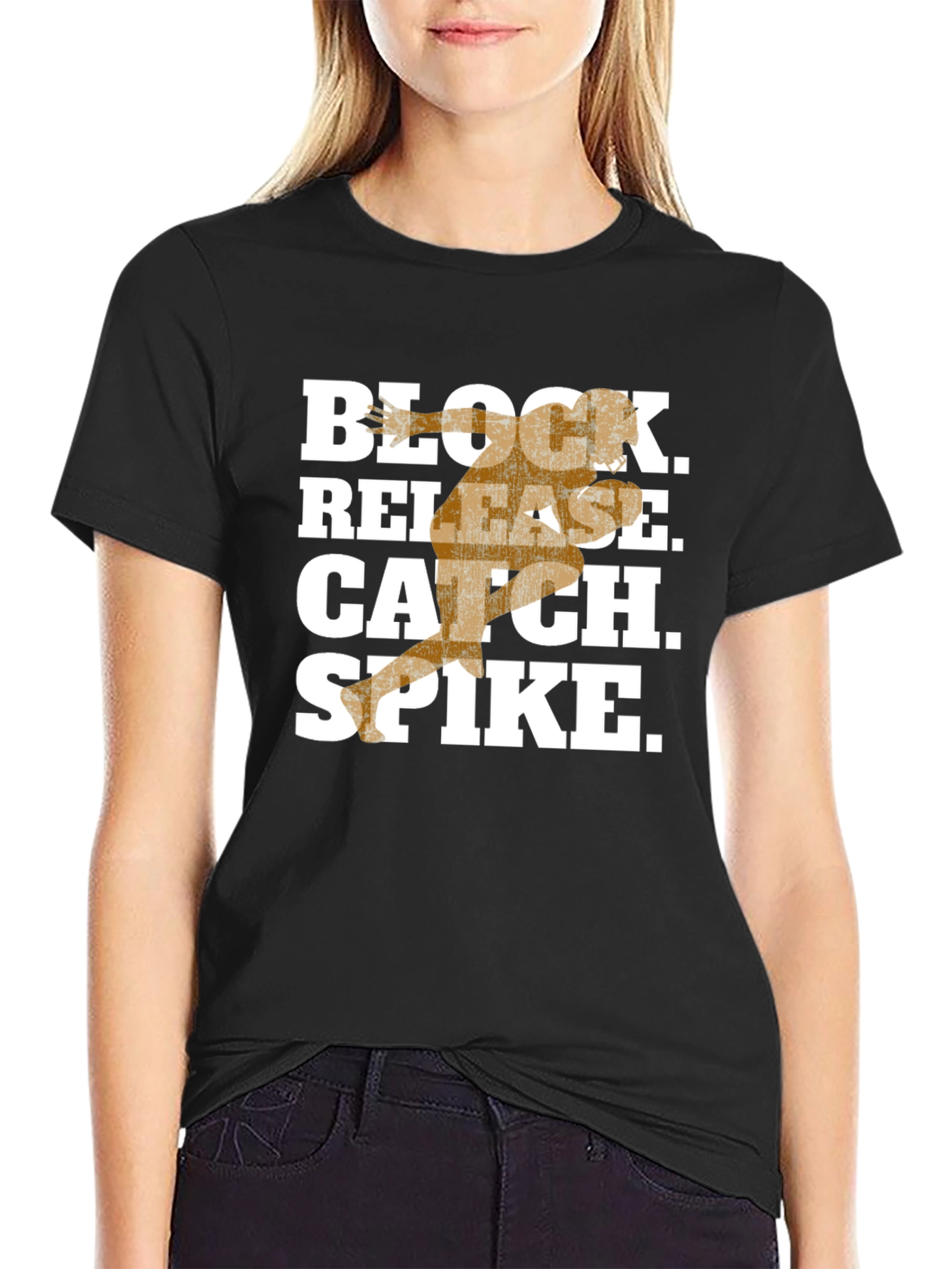 Volleyball Graphic Tee - Block Release Catch Spike