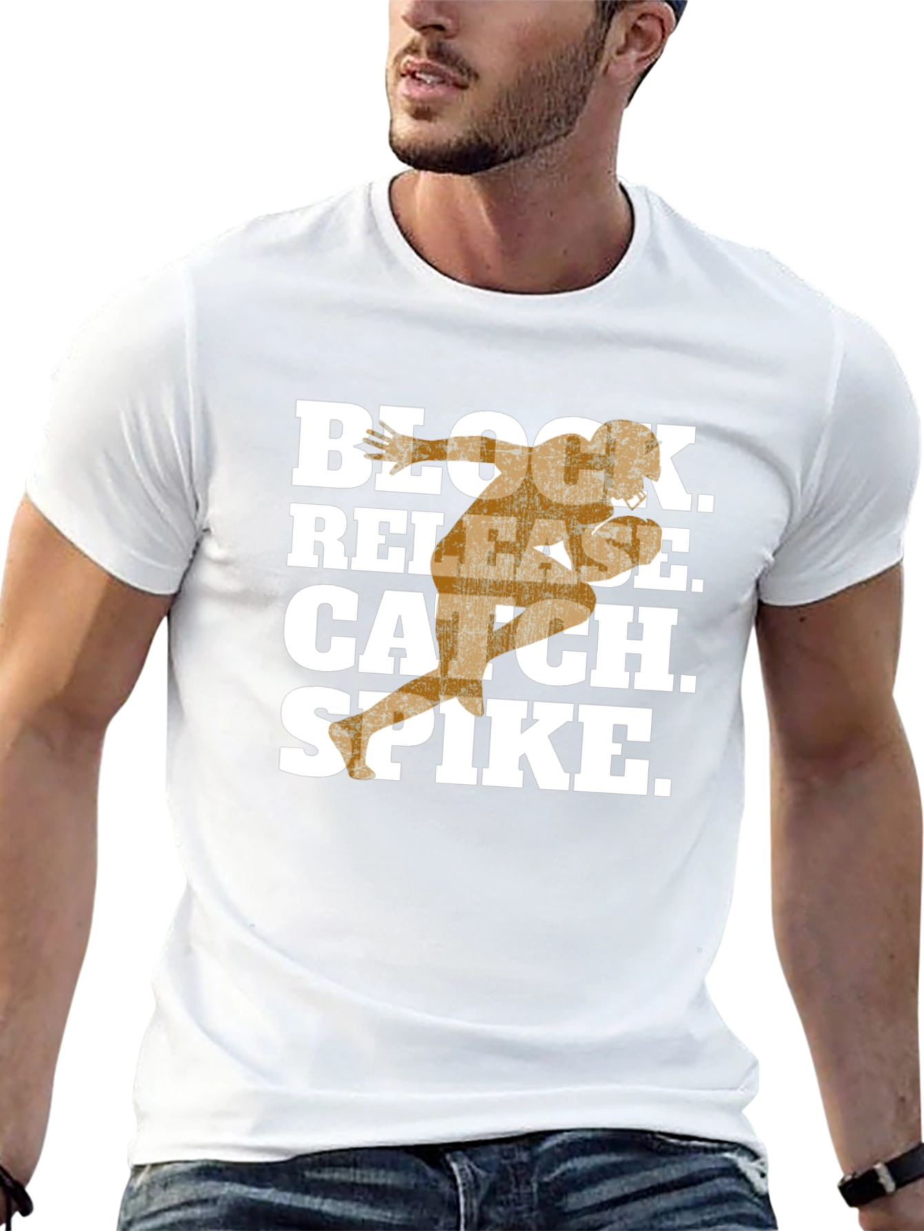 Volleyball Graphic Tee - Block Release Catch Spike
