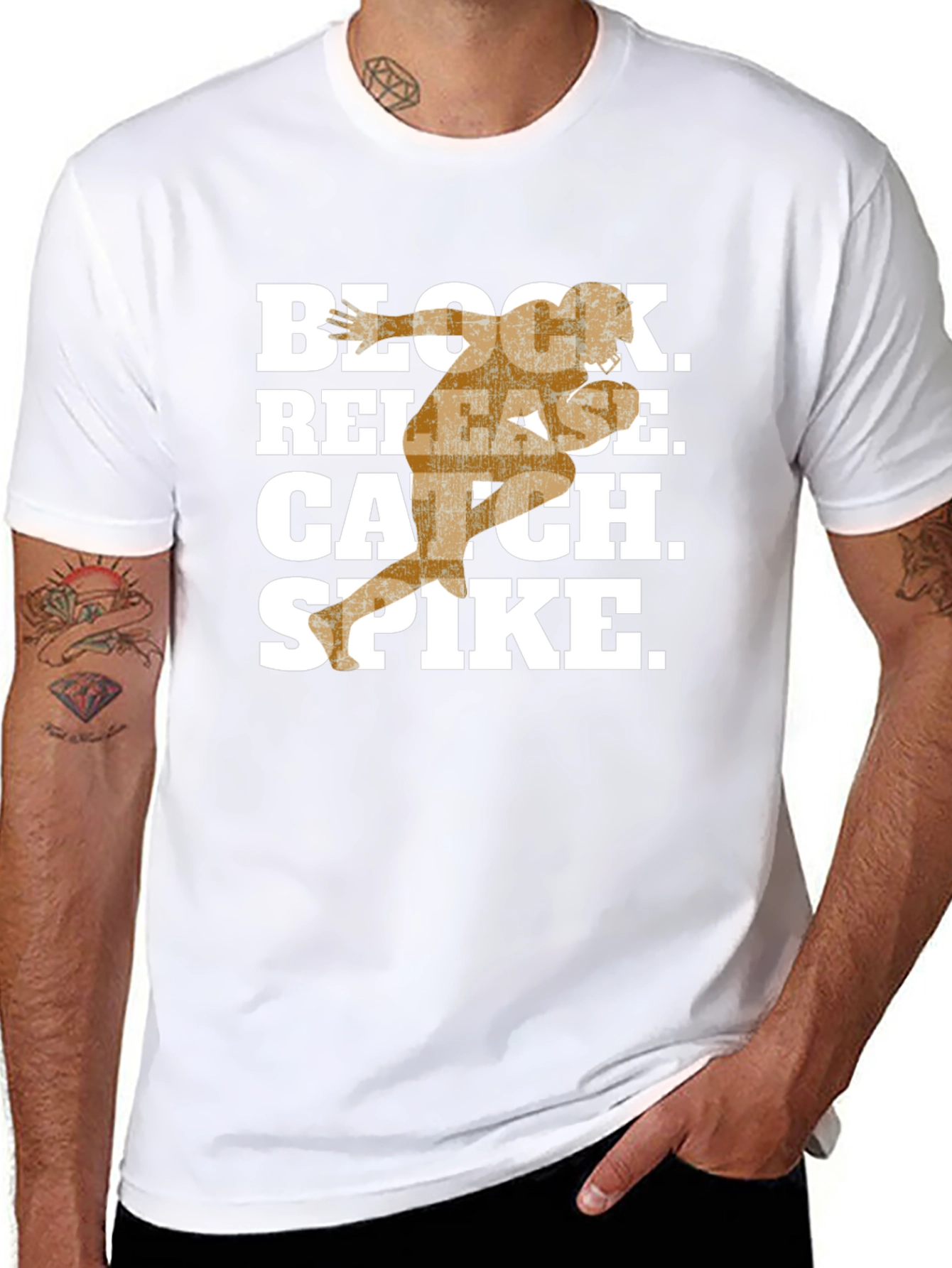 Volleyball Graphic Tee - Block Release Catch Spike