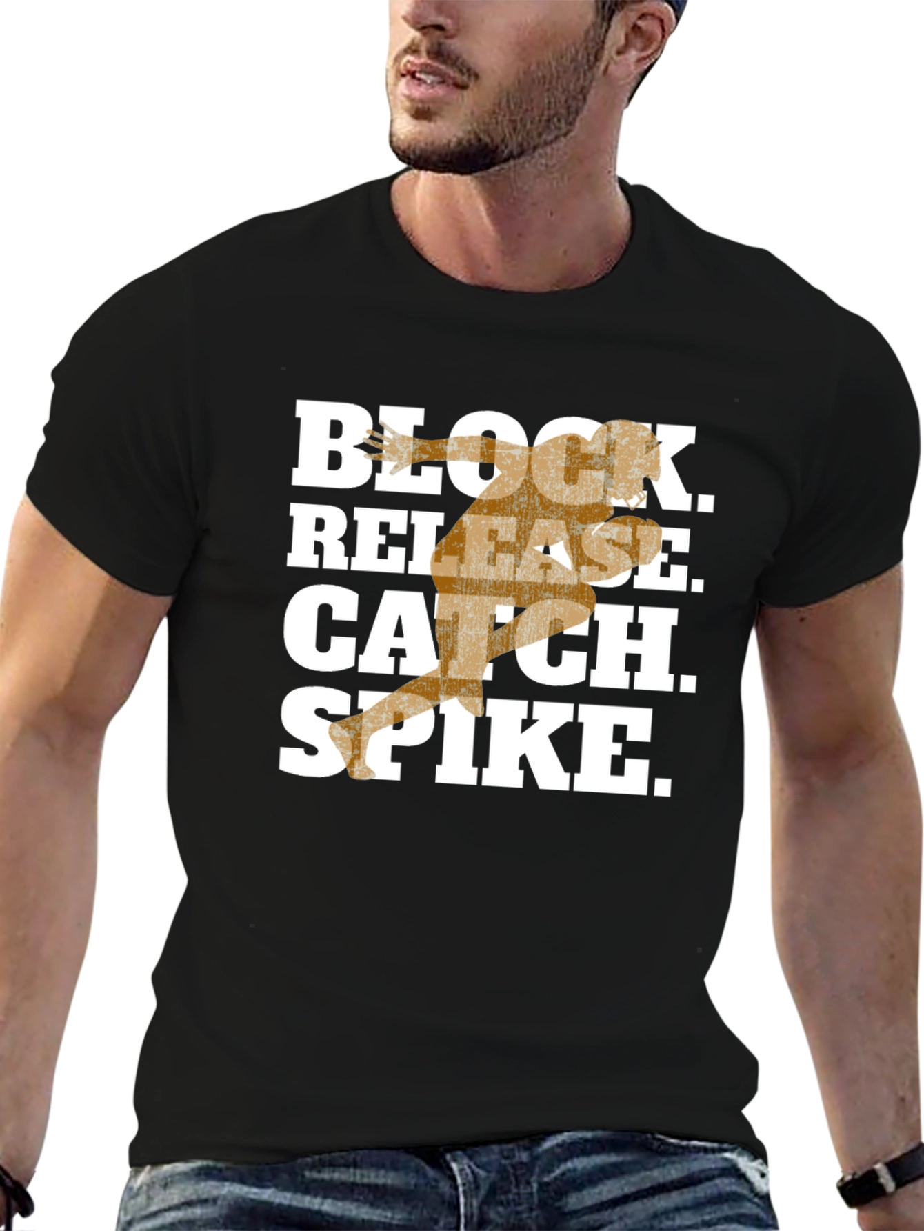Volleyball Graphic Tee - Block Release Catch Spike